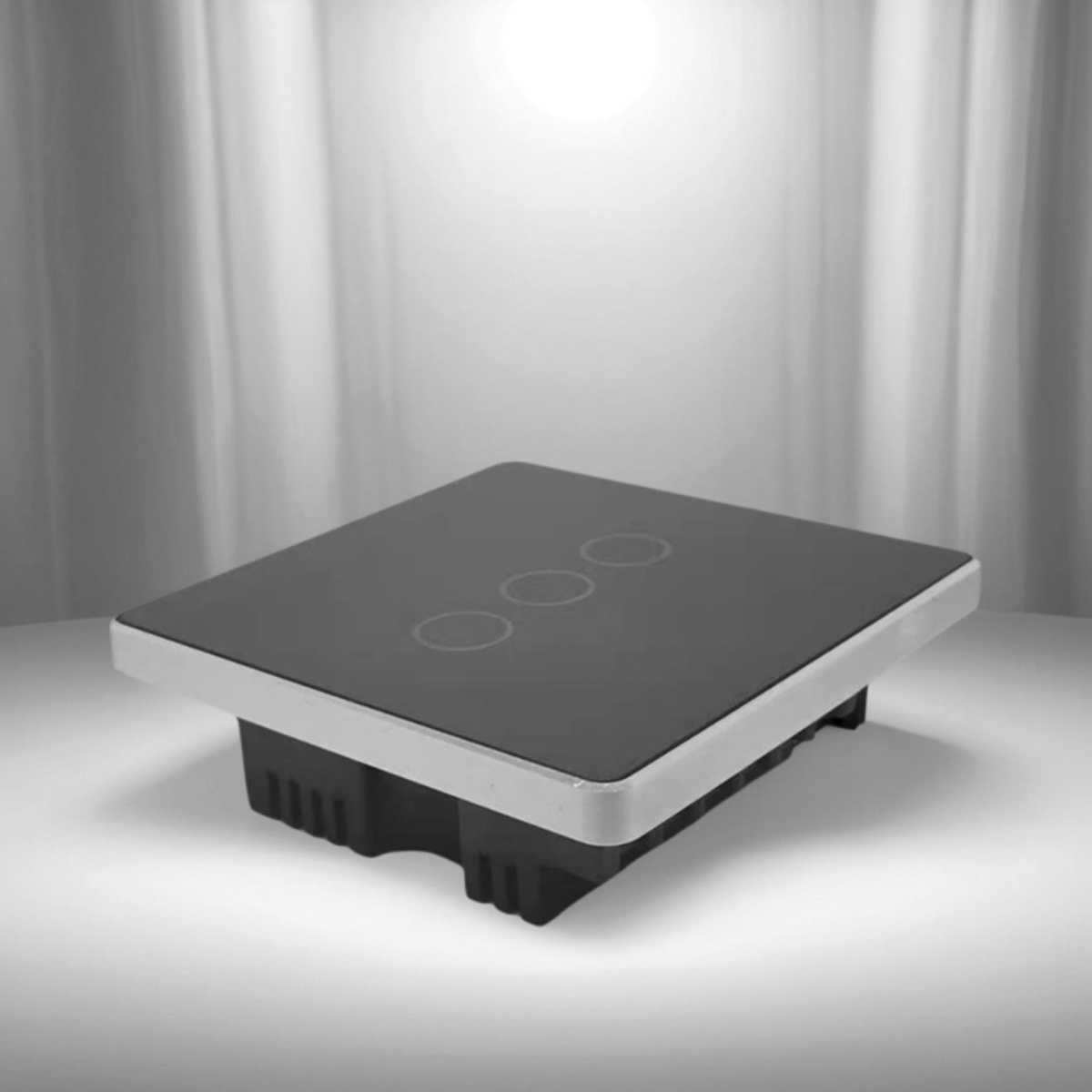 High grade aluminum frame 86 wall smart home switch enclosure with tempered glass -Zhaotesi