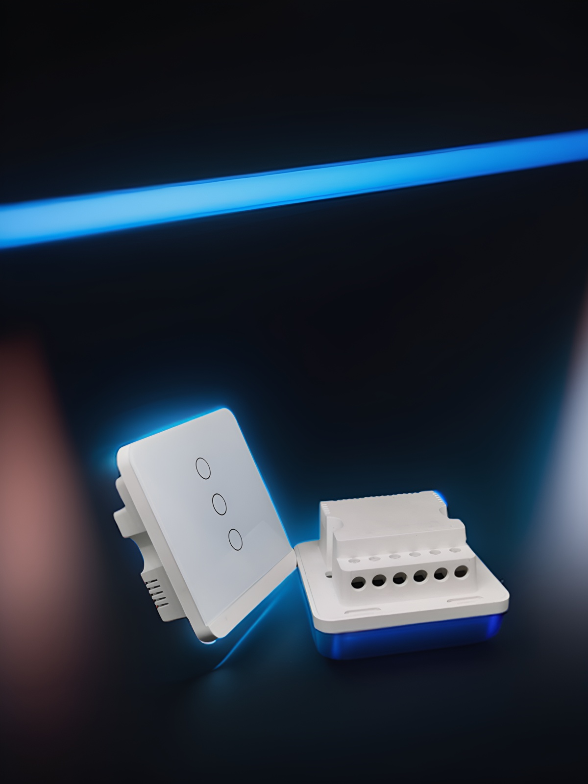 86 wall wifi smart home switch enclosure with tempered glass panel-Zhaotesi