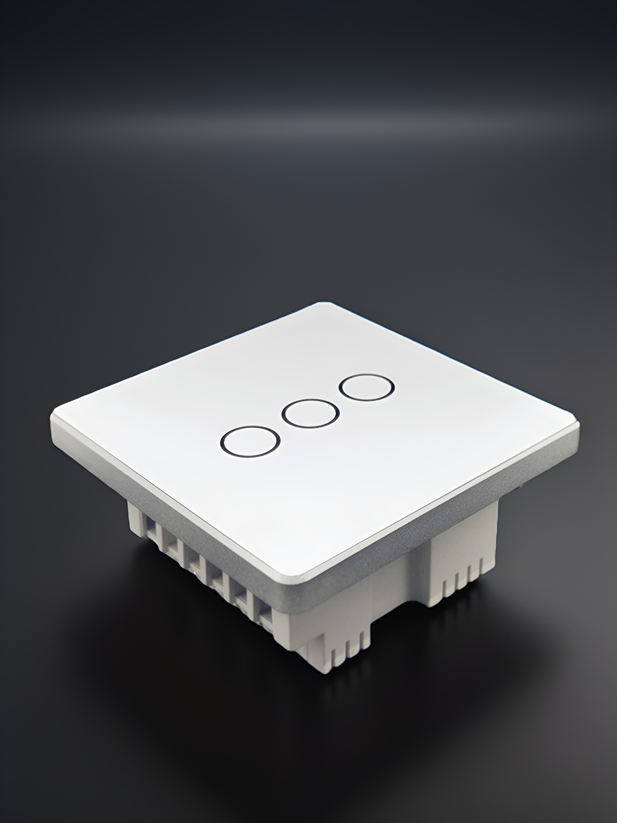 High grade aluminum frame 86 wall smart home switch enclosure with tempered glass panel