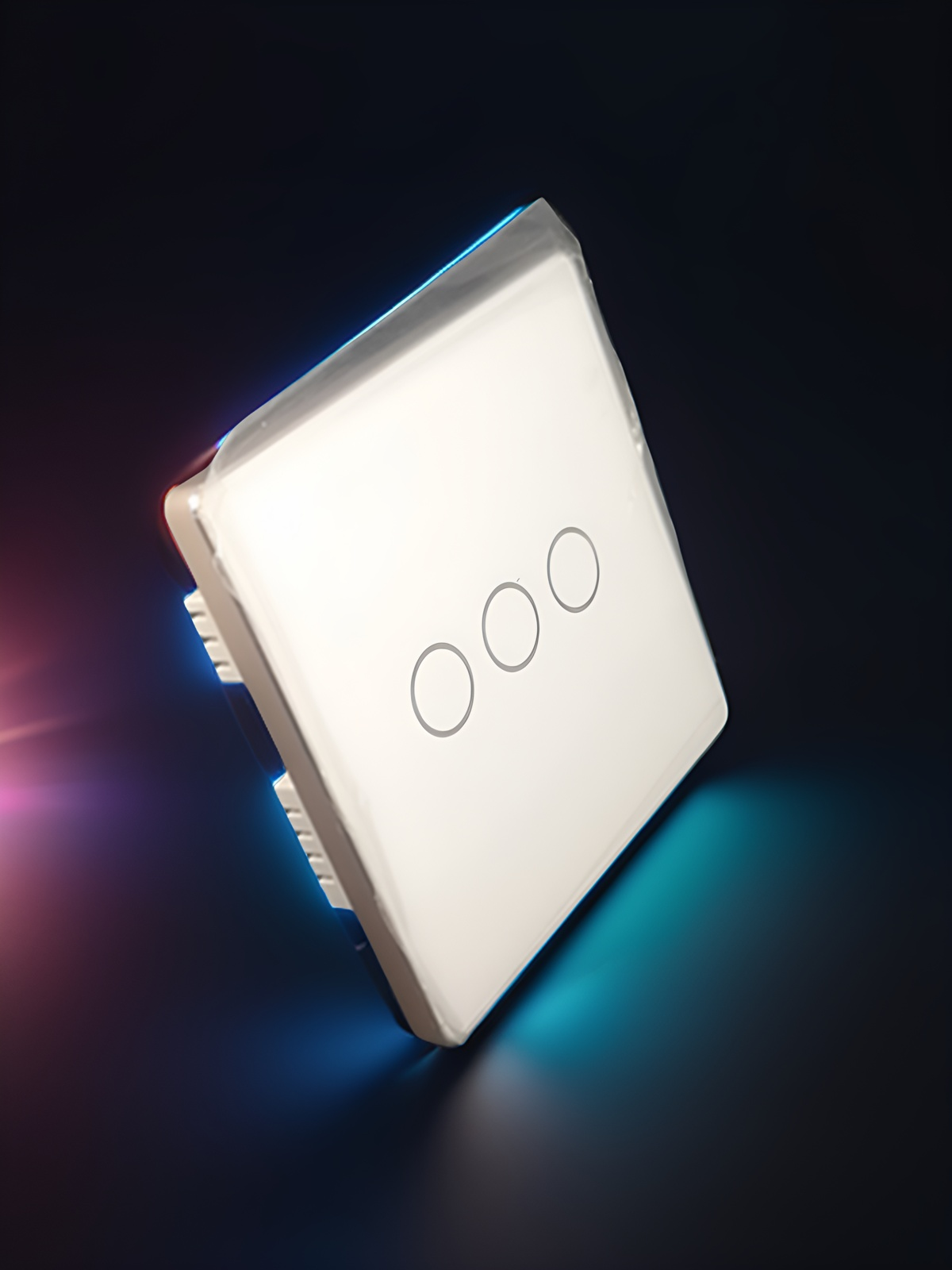 High grade aluminum frame 86 wall smart home switch enclosure with tempered glass panel-Zhaotesi