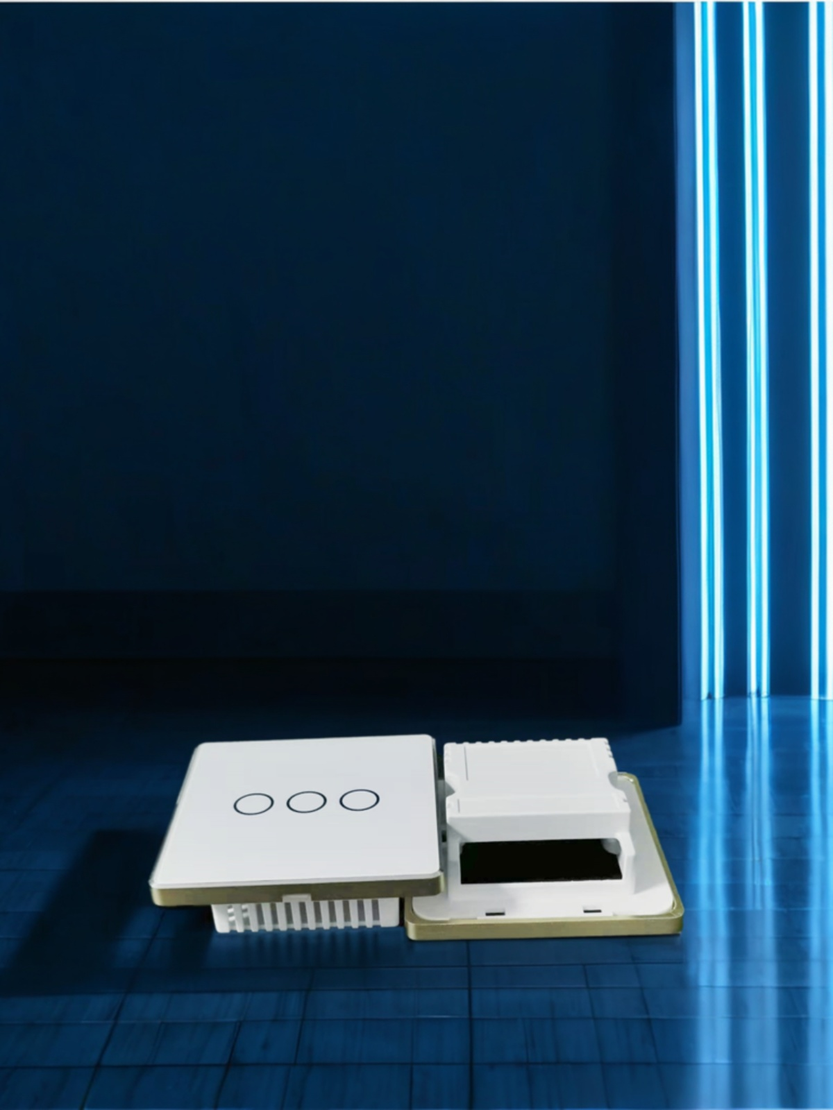 UK High Grade Aluminum Frame 86 Wall Smart Home Switch Enclosure With-Zhaotesi