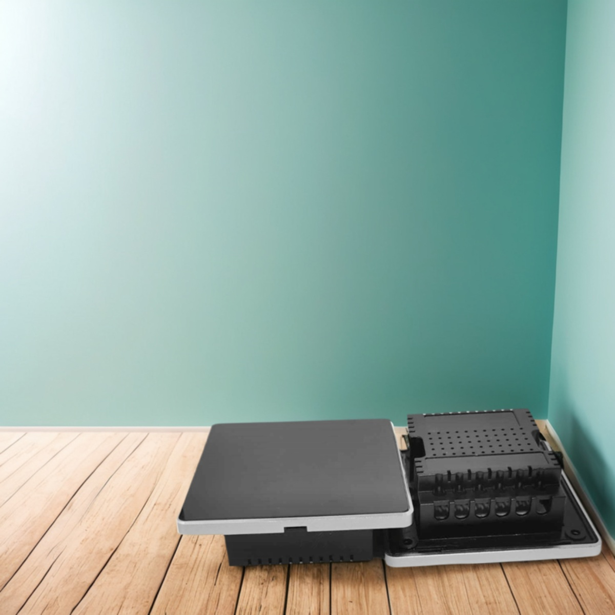 High grade aluminum frame 86 wall smart home switch enclosure with tempered glass panel-Zhaotesi