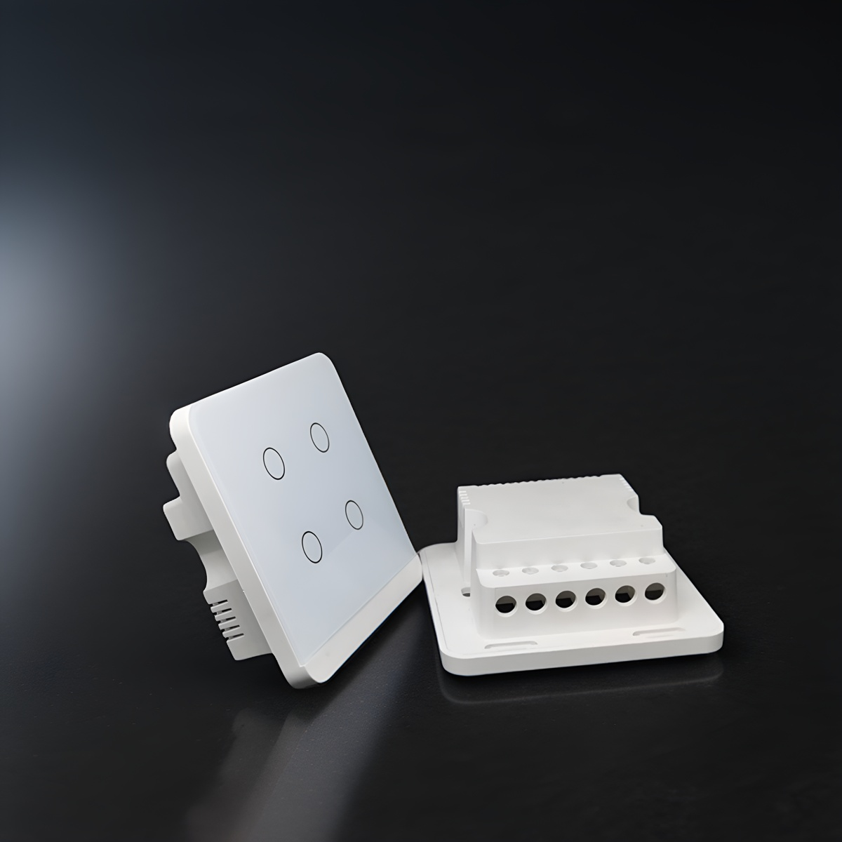 86 wall wifi smart home switch enclosure with tempered glass panel-Zhaotesi