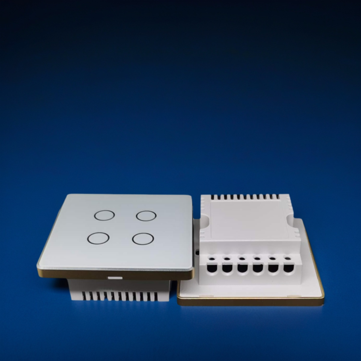 High grade aluminum frame 86 wall smart home switch enclosure with tempered glass -Zhaotesi