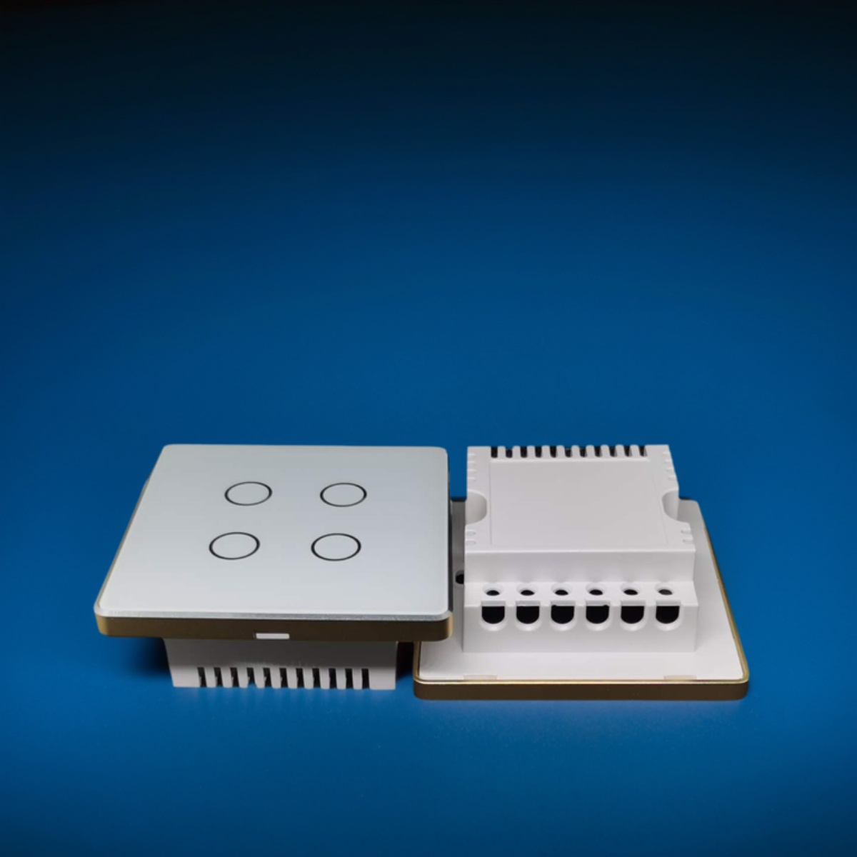 High grade aluminum frame 86 wall smart home switch enclosure with tempered glass -Zhaotesi