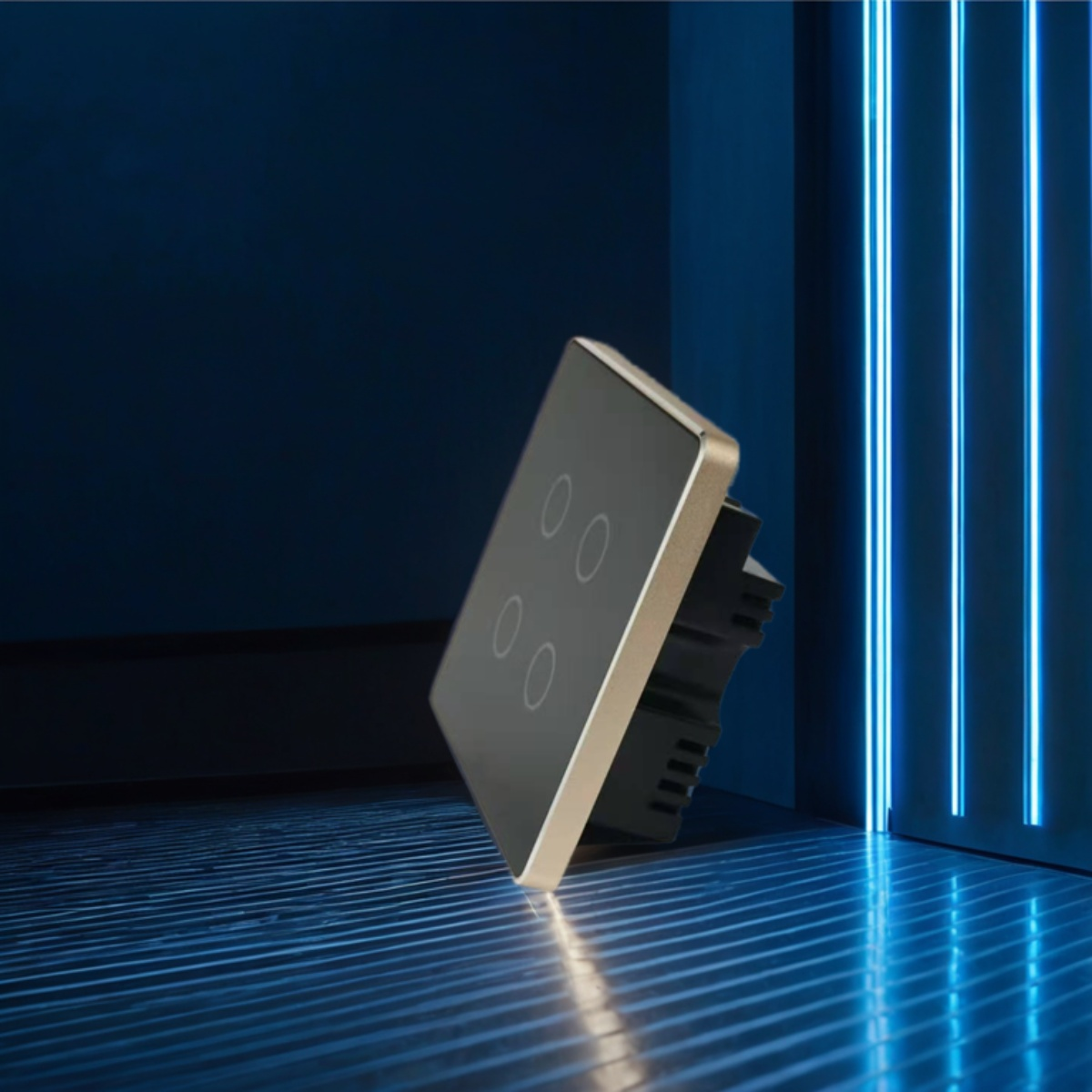 High grade aluminum frame 86 wall smart home switch enclosure with tempered glass -Zhaotesi