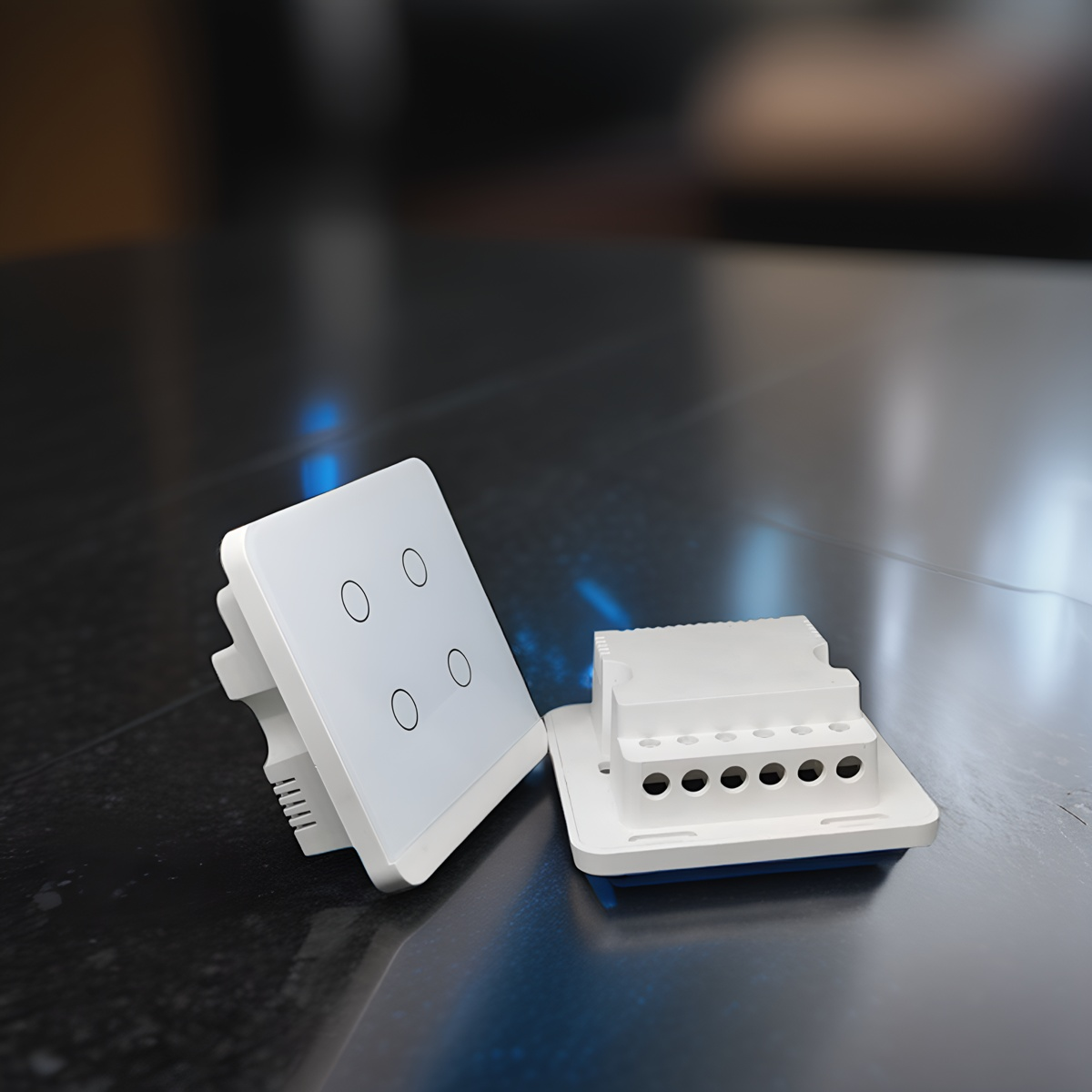 86 wall wifi smart home switch enclosure with tempered glass panel-Zhaotesi