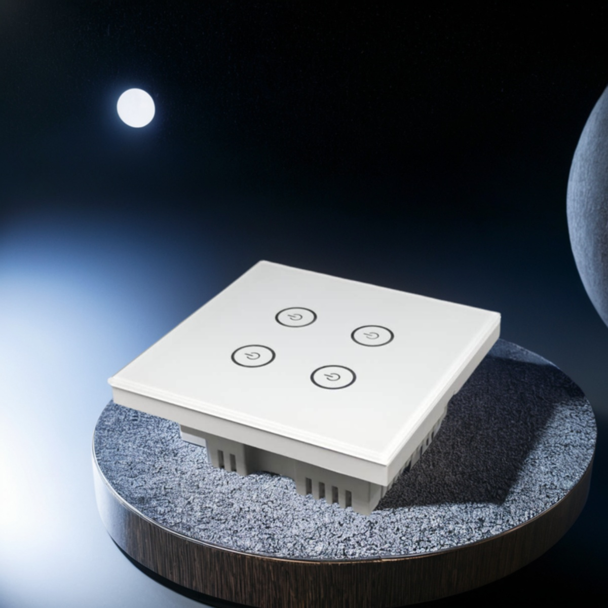 86 wall smart home switch enclosure with tempered glass panel-Zhaotesi