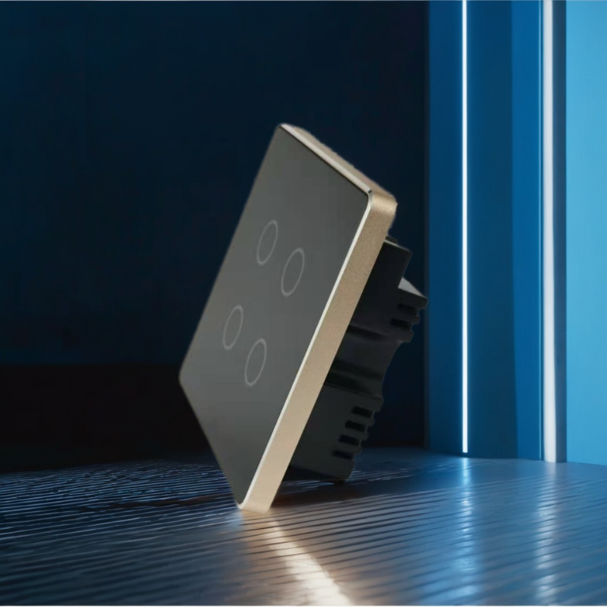 High grade aluminum frame 86 wall smart home switch enclosure with tempered glass -Zhaotesi