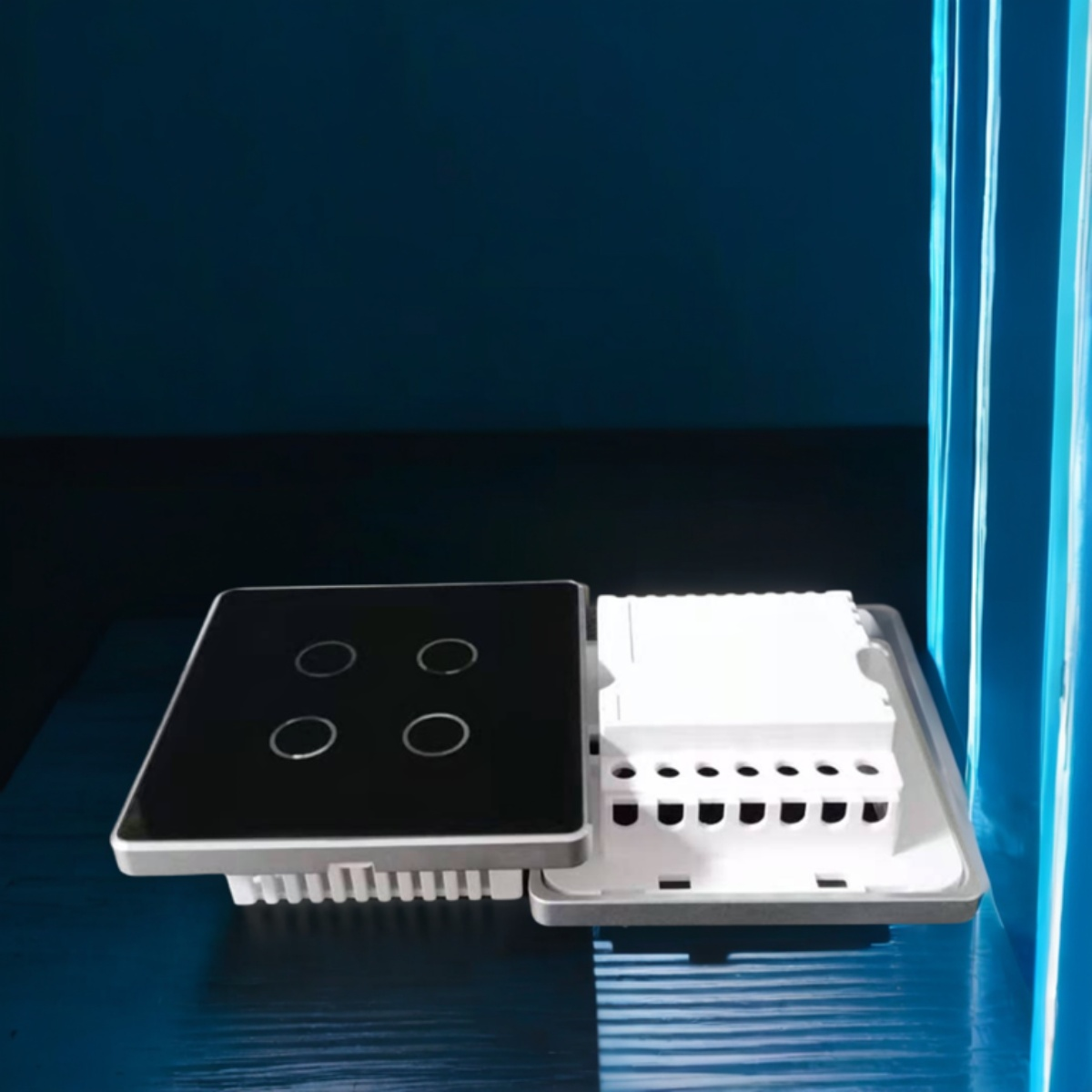 High grade 86 wall smart home switch enclosure with tempered glass panel-Zhaotesi