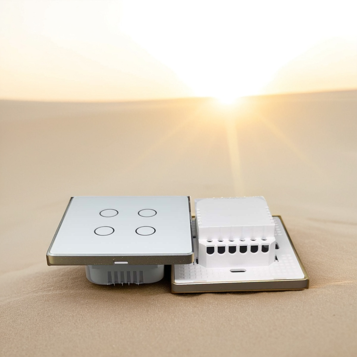 Touch switch General High grade 86 wall smart home switch enclosure with tempered glass panel, Factory Sales-Zhaotesi