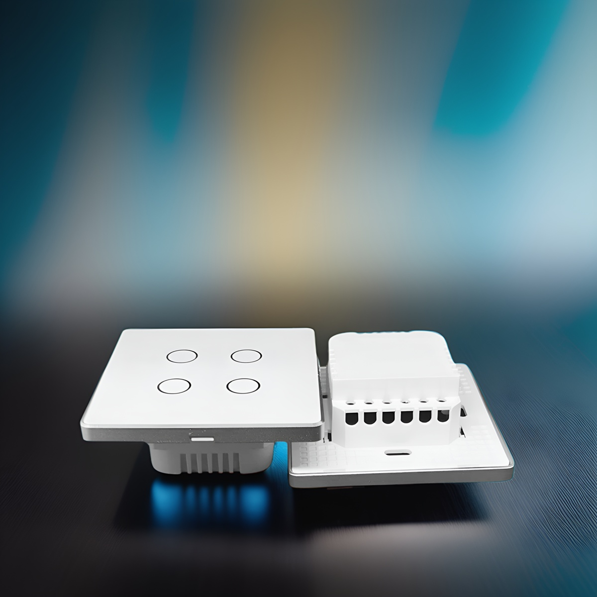 Touch switch General High grade 86 wall smart home switch enclosure with tempered glass panel, Factory Sales-Zhaotesi