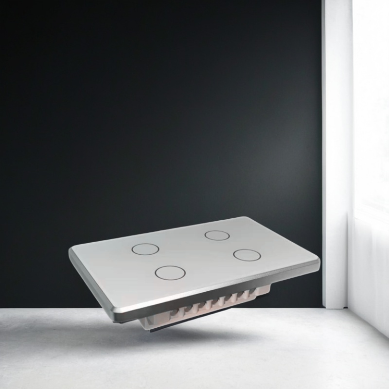 US Standard 120 Smart Home Switch Cover - Exquisite Design,silver white-Zhaotesi