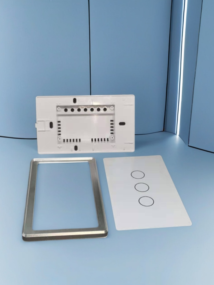 US Standard 120 Smart Home Switch Cover - Exquisite Design,silver white-Zhaotesi