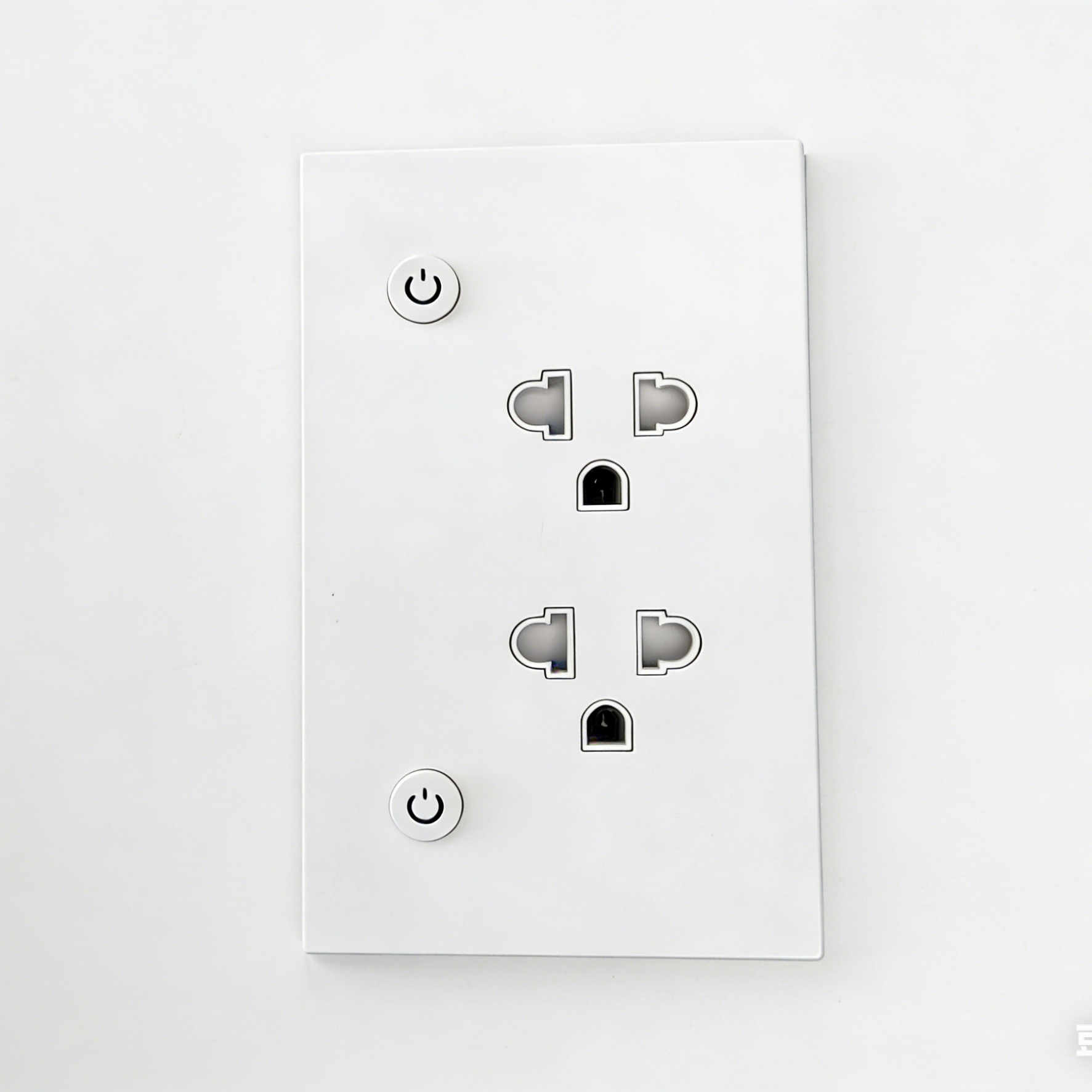 Premium NEMA 5-15R Smart Socket Shell Kit | Hotel-Grade PC & Tempered Glass Faceplate | DIY Enclosure for Smart Home Automation (US/CA/JP/MX Compatible)