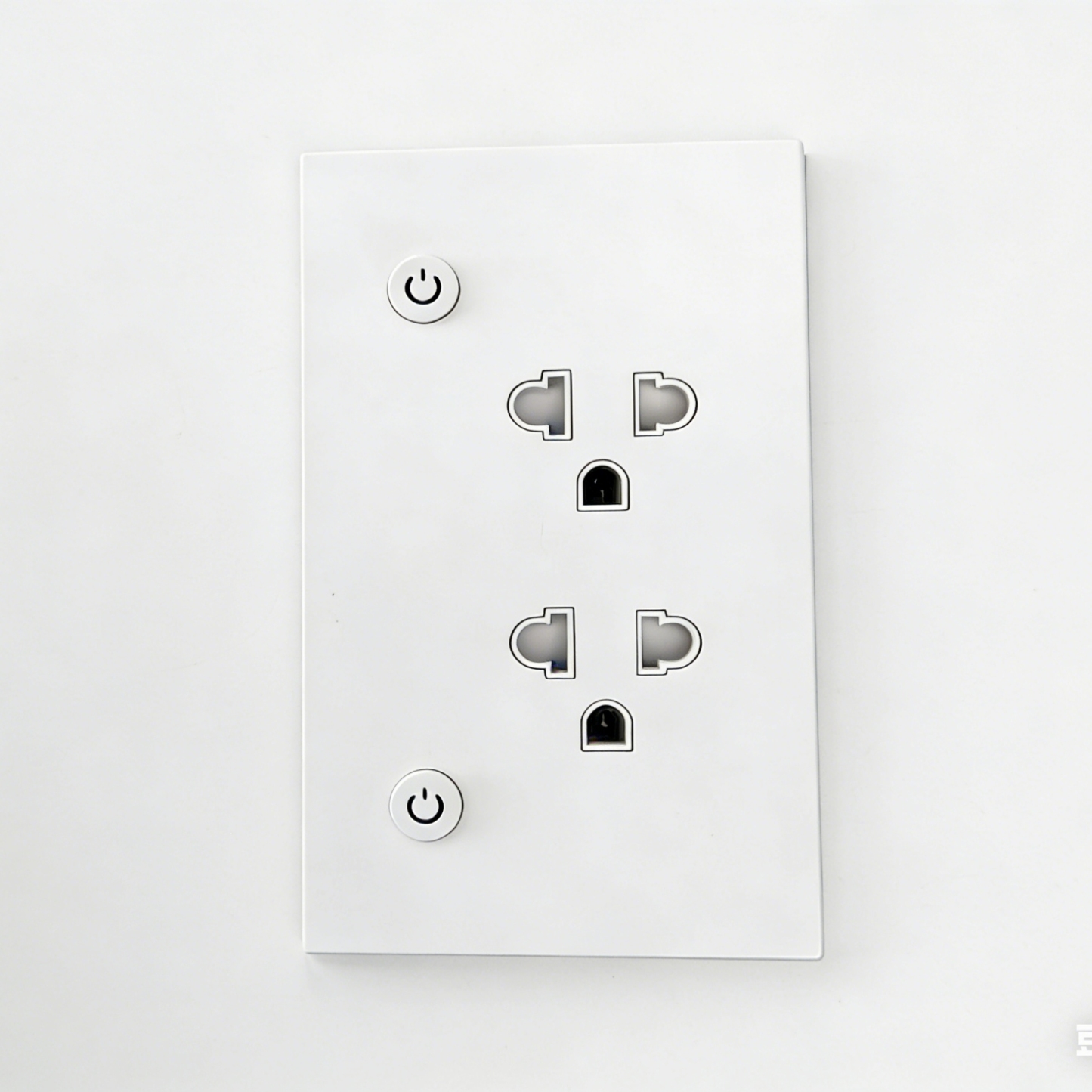 Premium NEMA 5-15R Smart Socket Shell Kit | Hotel-Grade PC & Tempered Glass Faceplate | DIY Enclosure for Smart Home Automation (US/CA/JP/MX Compatible)