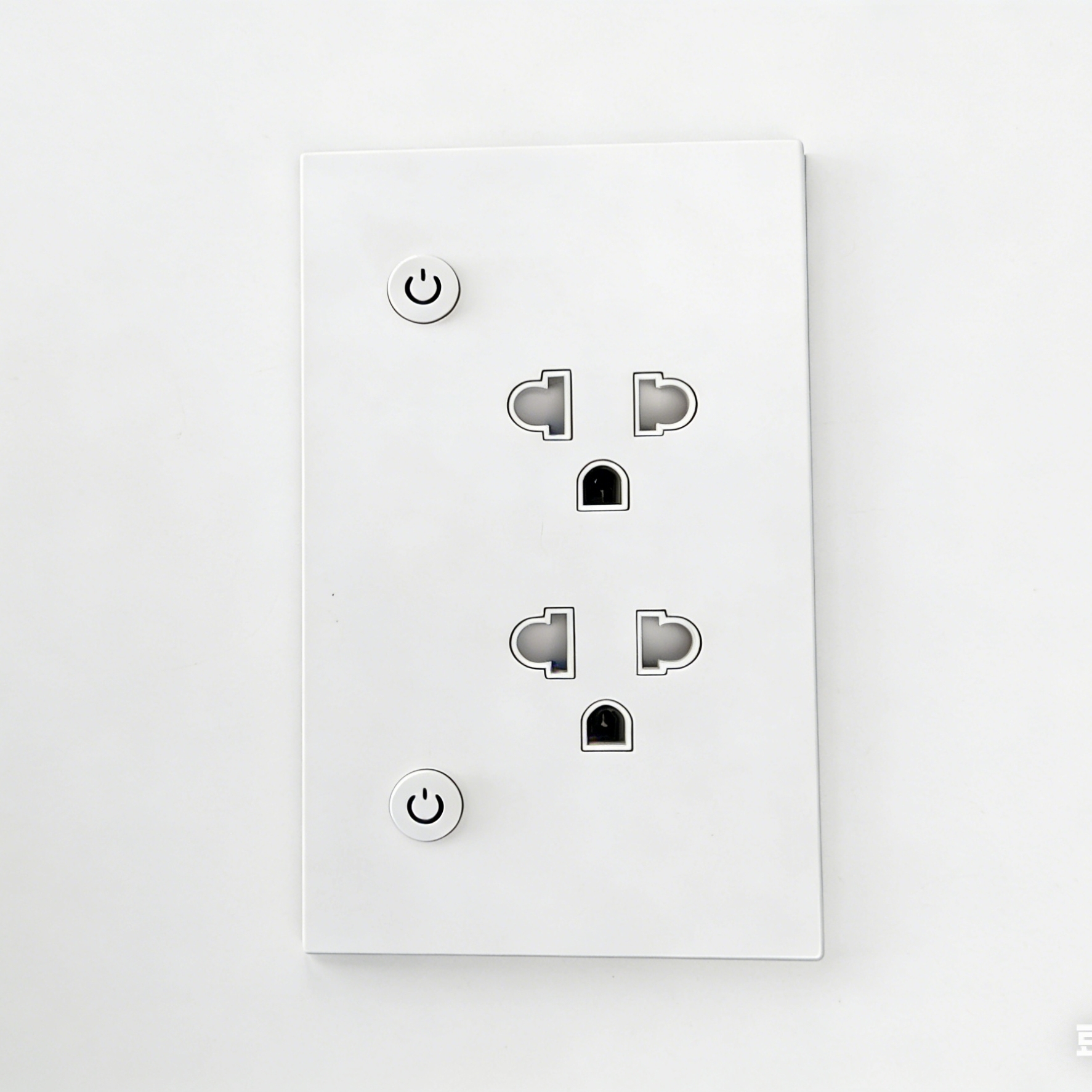 Premium NEMA 5-15R Smart Socket Shell Kit | Hotel-Grade PC & Tempered Glass Faceplate | DIY Enclosure for Smart Home Automation (US/CA/JP/MX Compatible)