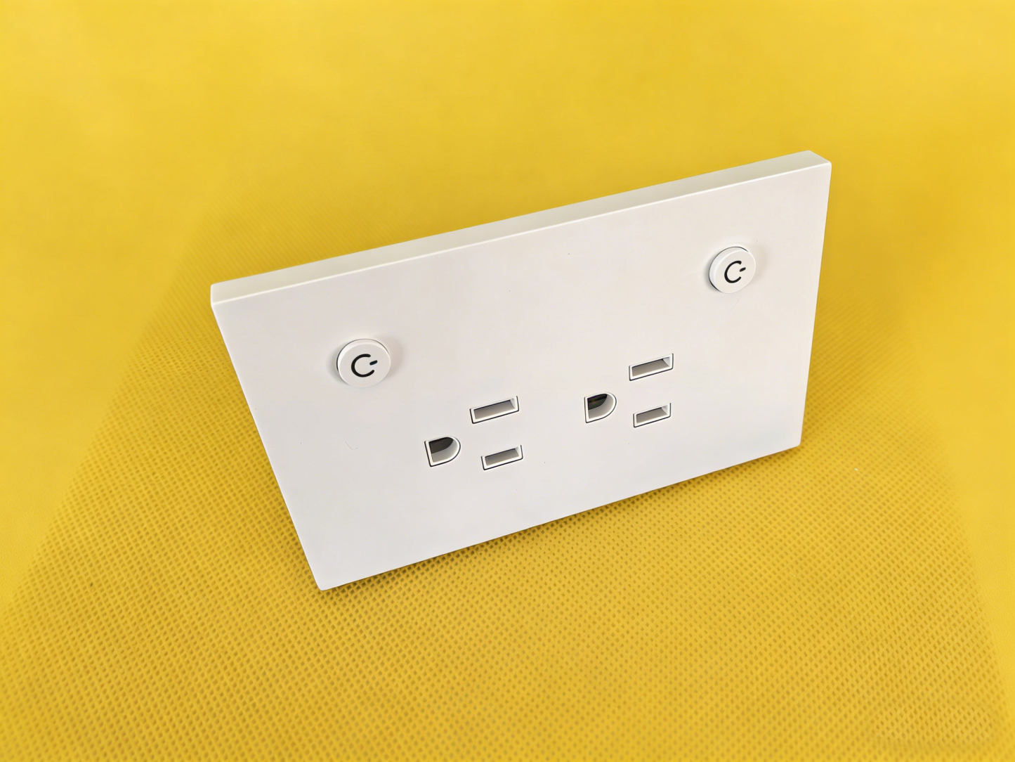 Premium NEMA 5-15R Smart Socket Shell Kit | Hotel-Grade PC & Tempered Glass Faceplate | DIY Enclosure for Smart Home Automation (US/CA/JP/MX Compatible)