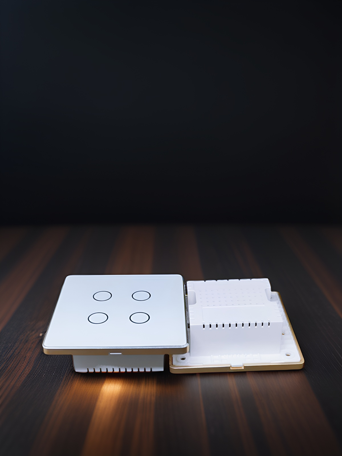 High grade aluminum frame 86 wall smart home switch enclosure with tempered glass panel-Zhaotesi