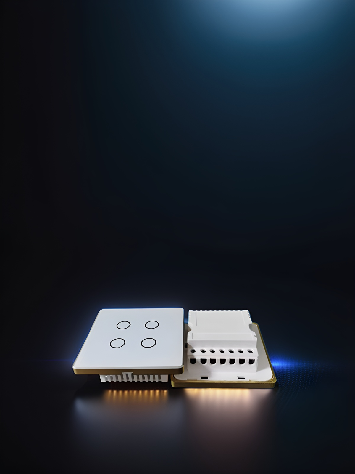 High grade 86 wall smart home switch enclosure with tempered glass panel-Zhaotesi