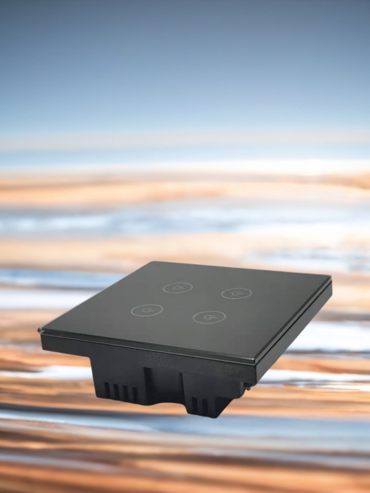 86 wall smart home switch enclosure with tempered glass panel-Zhaotesi