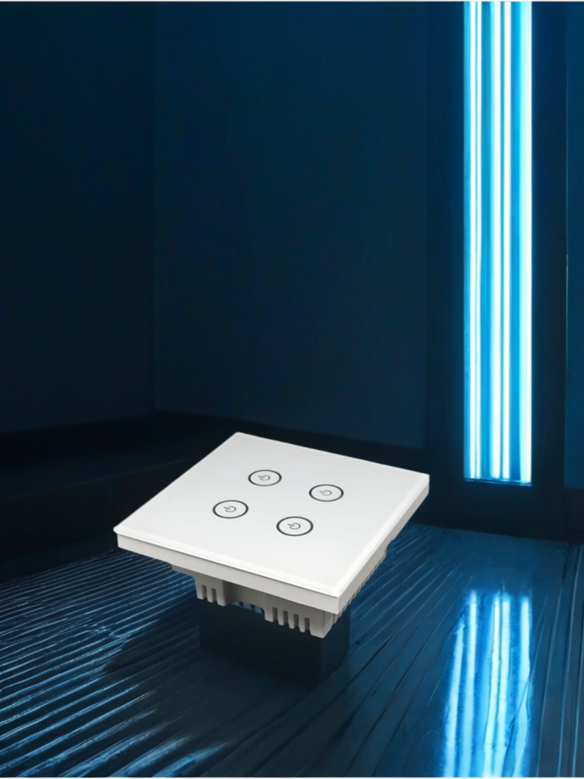 86 wall smart home switch enclosure with tempered glass panel-Zhaotesi