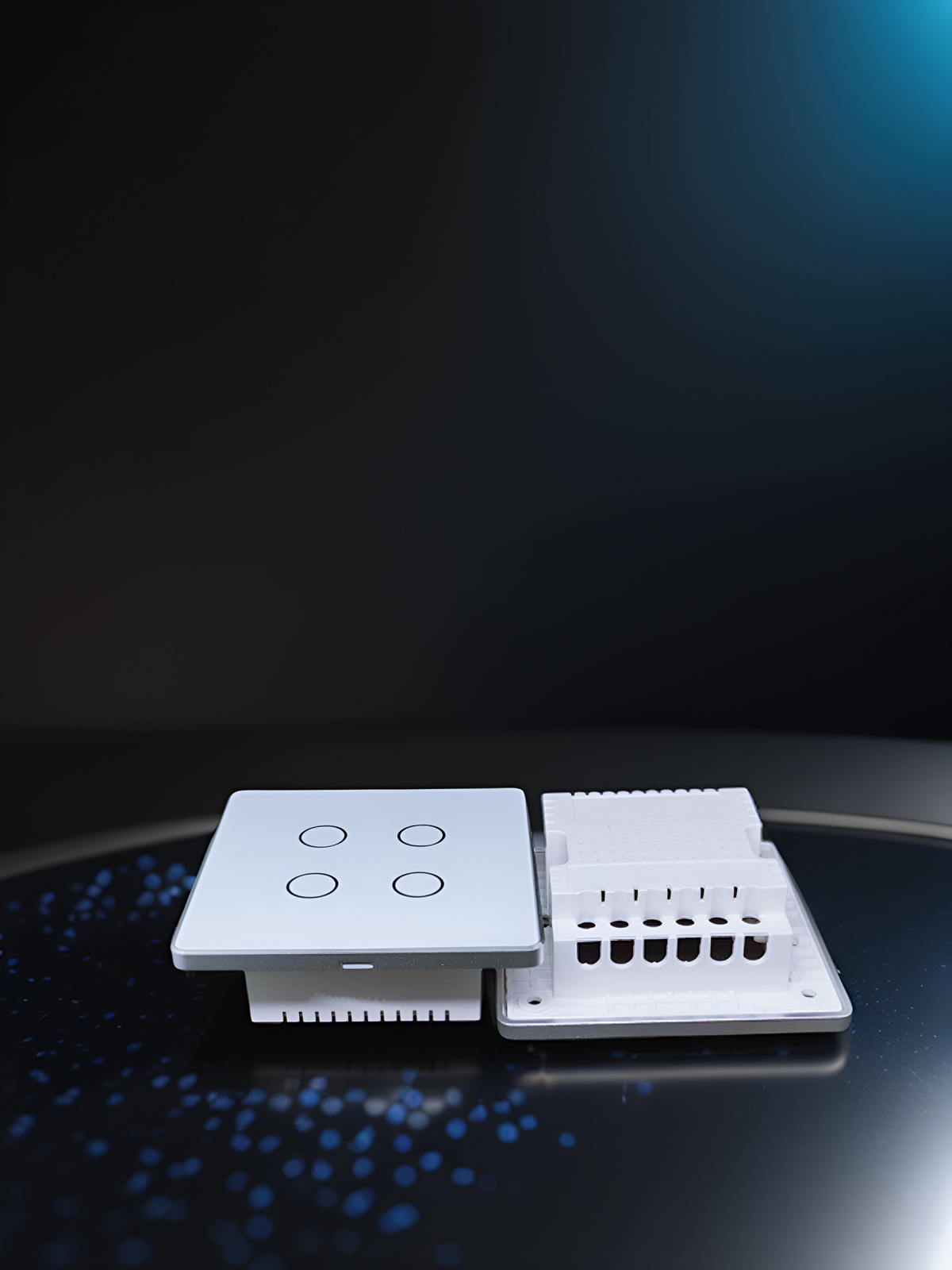 High grade aluminum frame 86 wall smart home switch enclosure with tempered glass panel-Zhaotesi