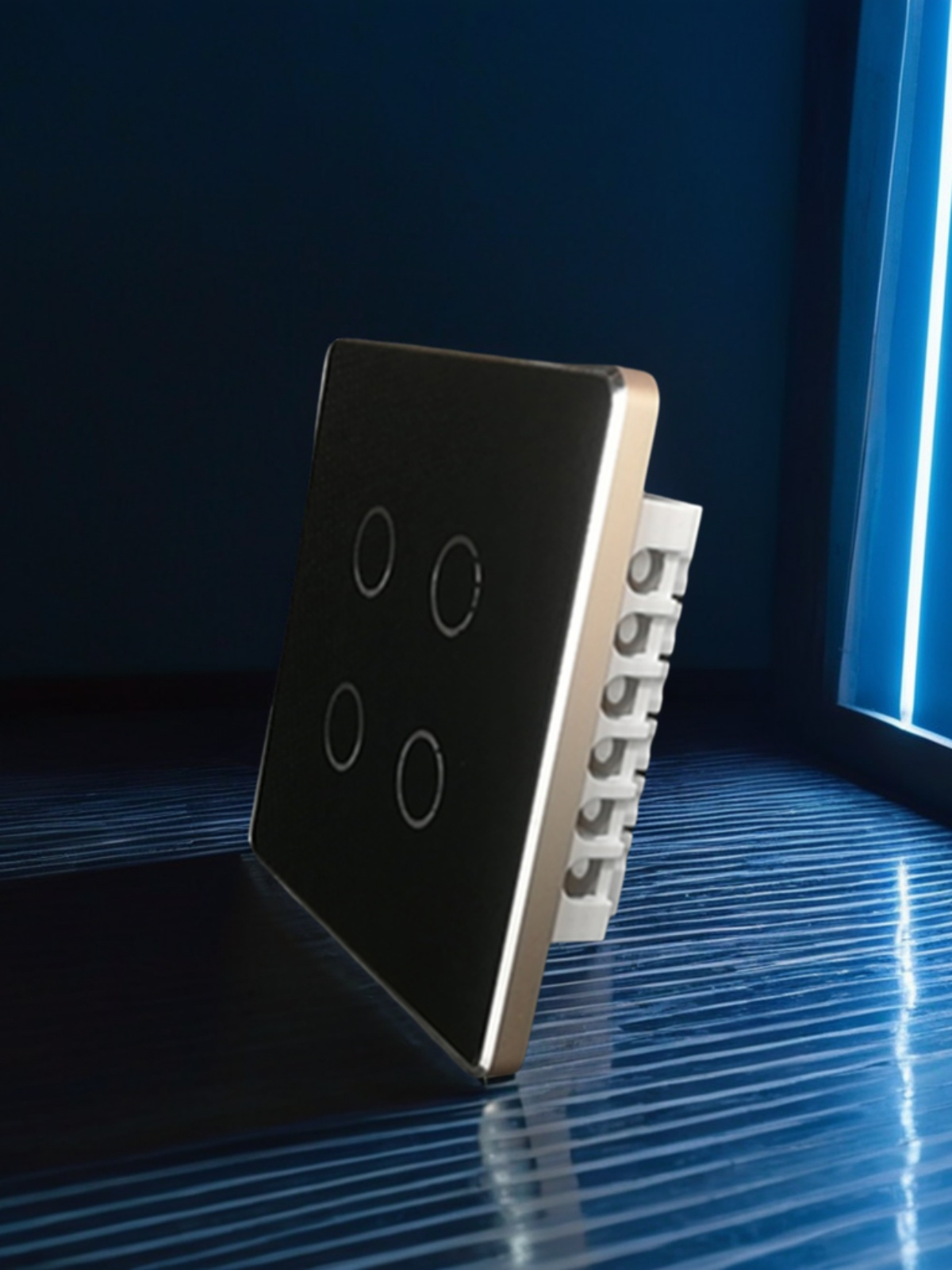 High grade aluminum frame 86 wall smart home switch enclosure with tempered glass panel-Zhaotesi