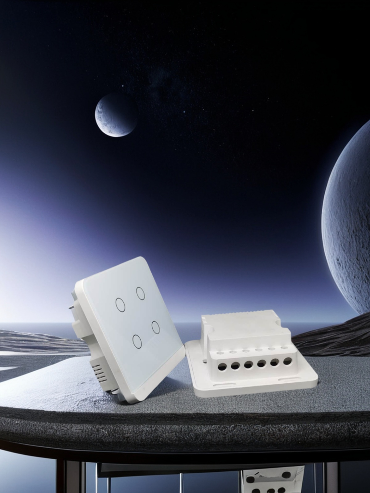 86 wall wifi smart home switch enclosure with tempered glass panel-Zhaotesi