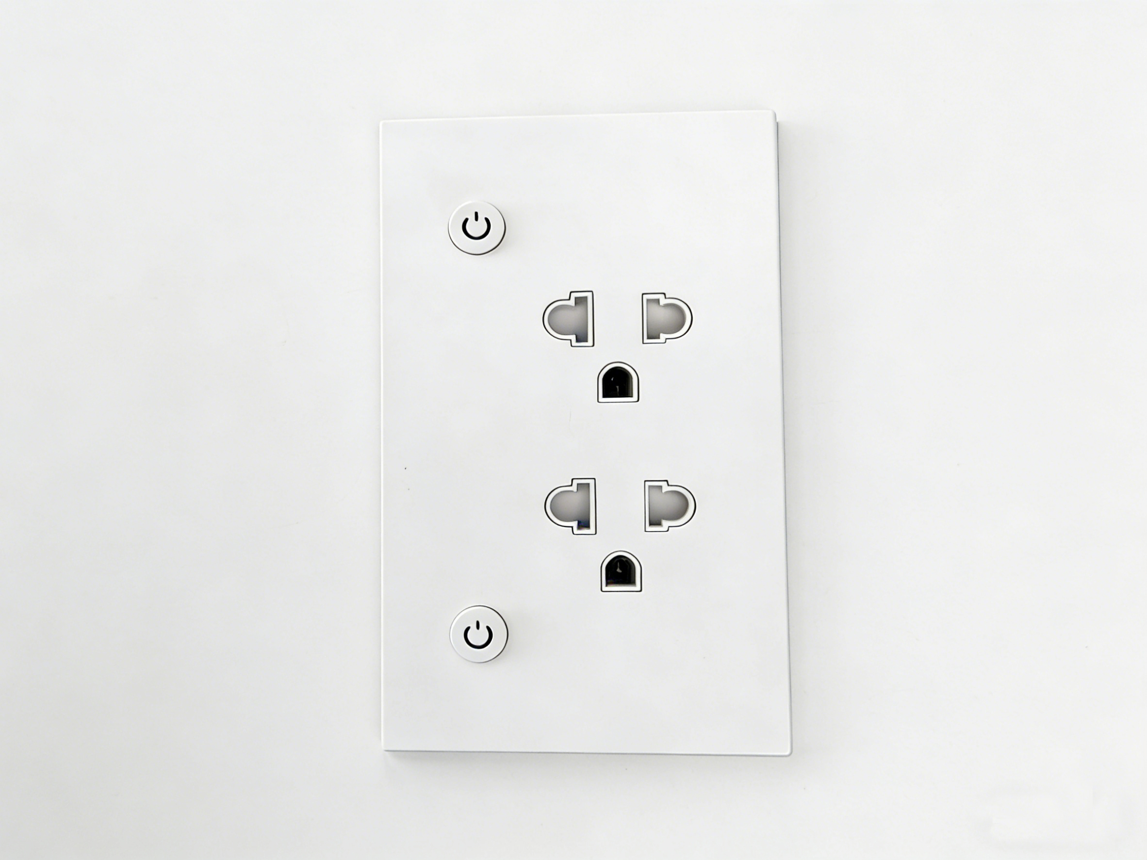 Premium NEMA 5-15R Smart Socket Shell Kit | Hotel-Grade PC & Tempered Glass Faceplate | DIY Enclosure for Smart Home Automation (US/CA/JP/MX Compatible)