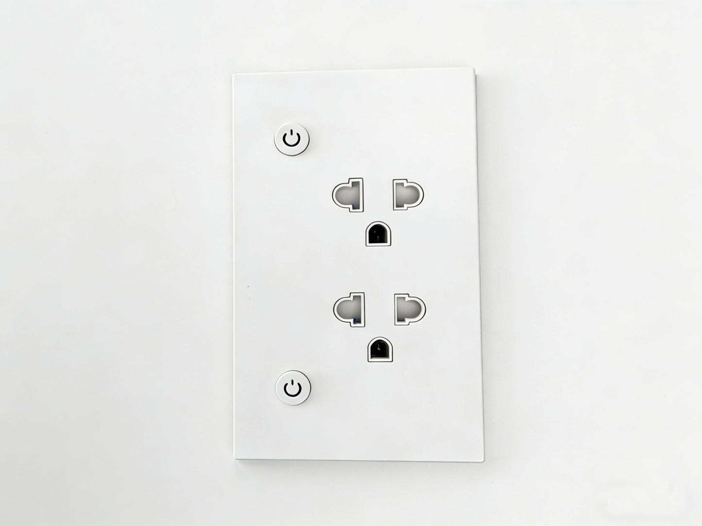 Premium NEMA 5-15R Smart Socket Shell Kit | Hotel-Grade PC & Tempered Glass Faceplate | DIY Enclosure for Smart Home Automation (US/CA/JP/MX Compatible)
