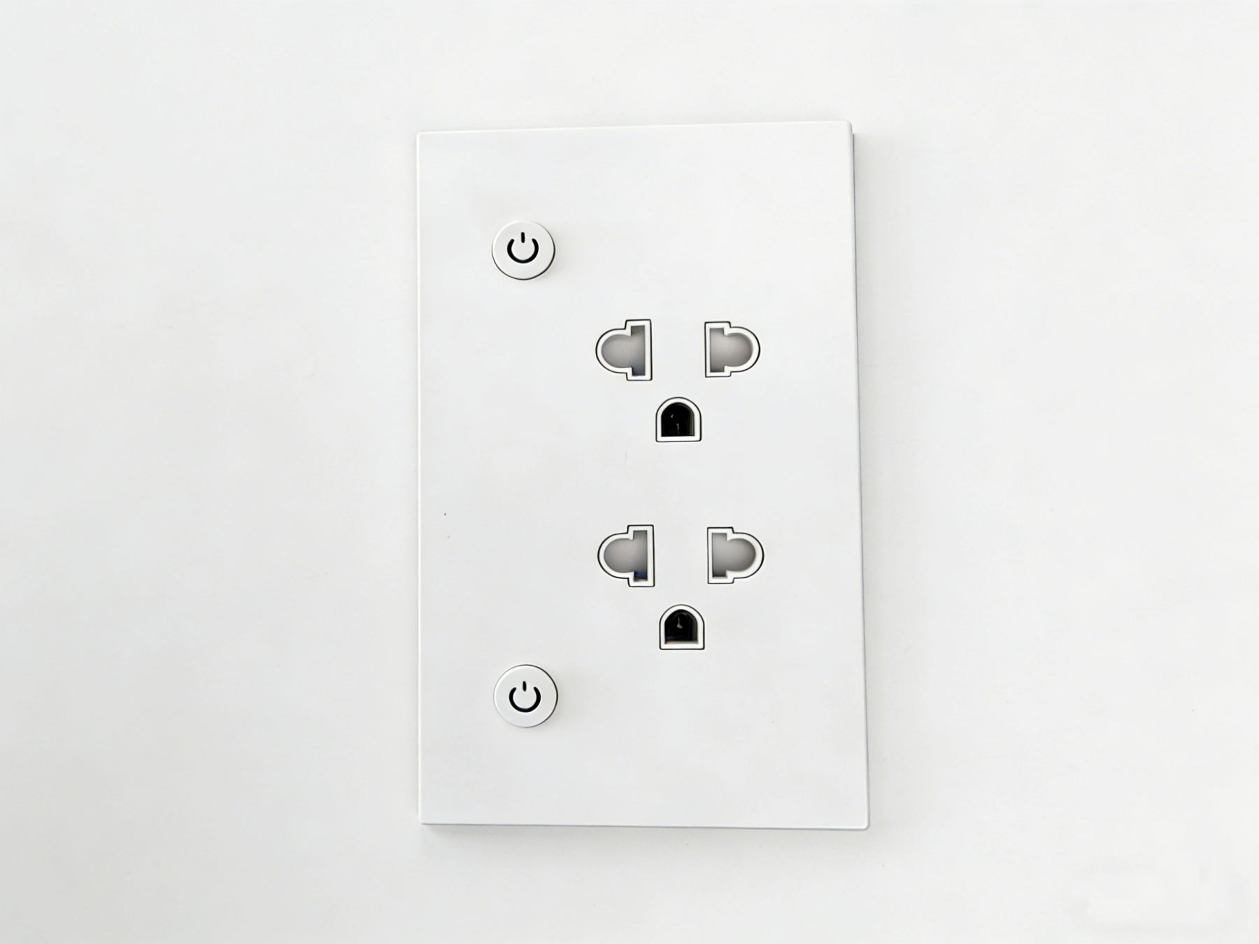 Premium NEMA 5-15R Smart Socket Shell Kit | Hotel-Grade PC & Tempered Glass Faceplate | DIY Enclosure for Smart Home Automation (US/CA/JP/MX Compatible)