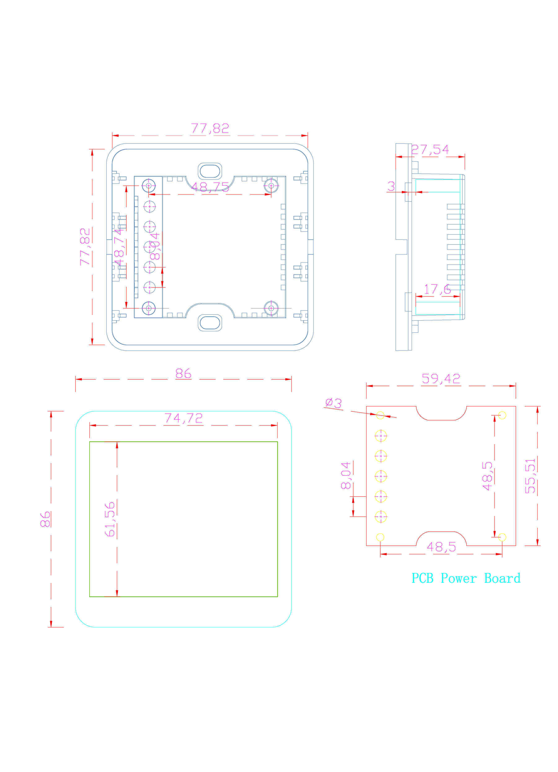 Home switch housing accessories Wall switch housing-Zhaotesi