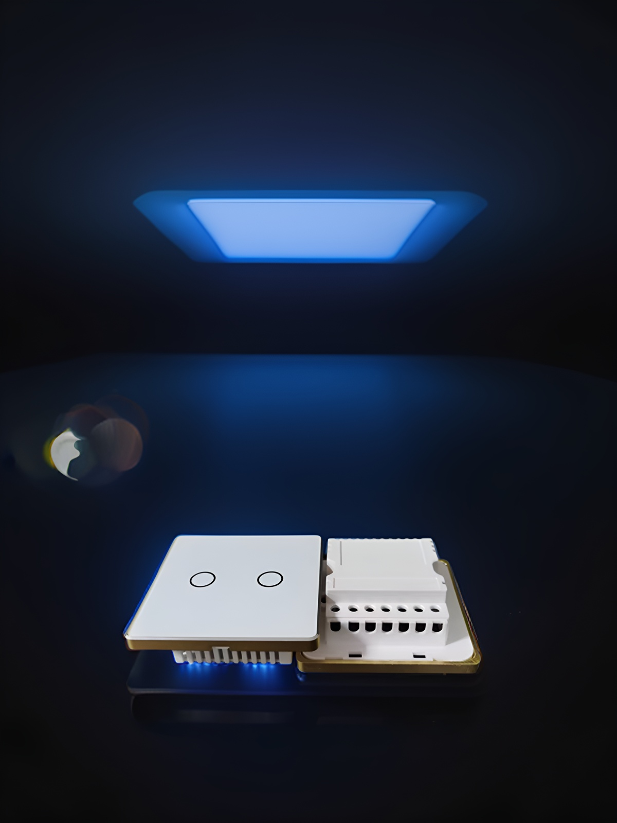 High grade 86 wall smart home switch enclosure with tempered glass panel-Zhaotesi