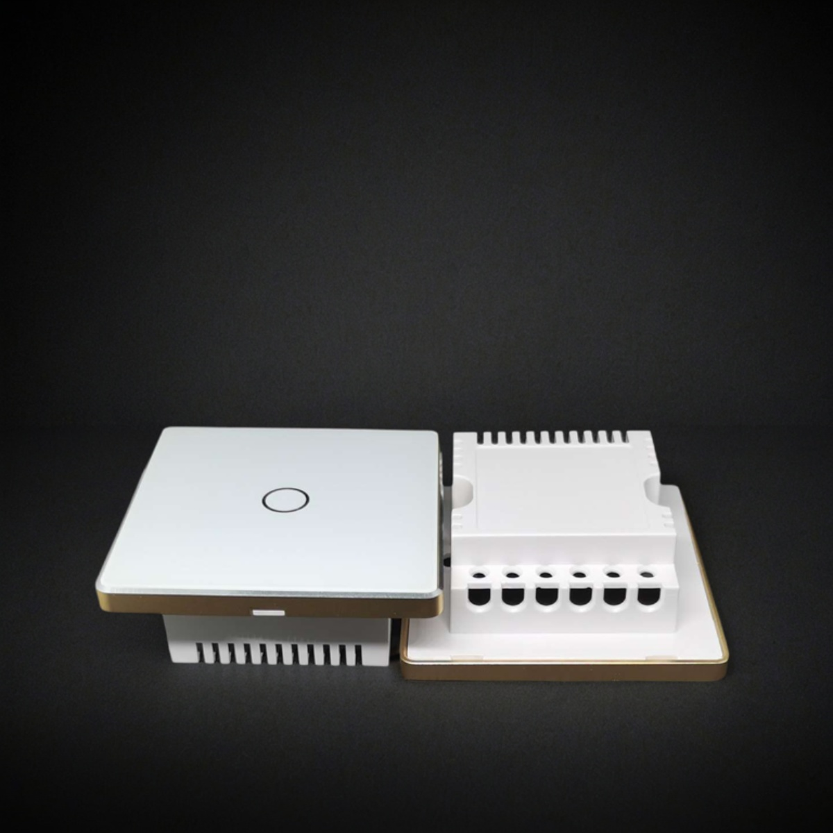 High grade aluminum frame 86 wall smart home switch enclosure with tempered glass -Zhaotesi