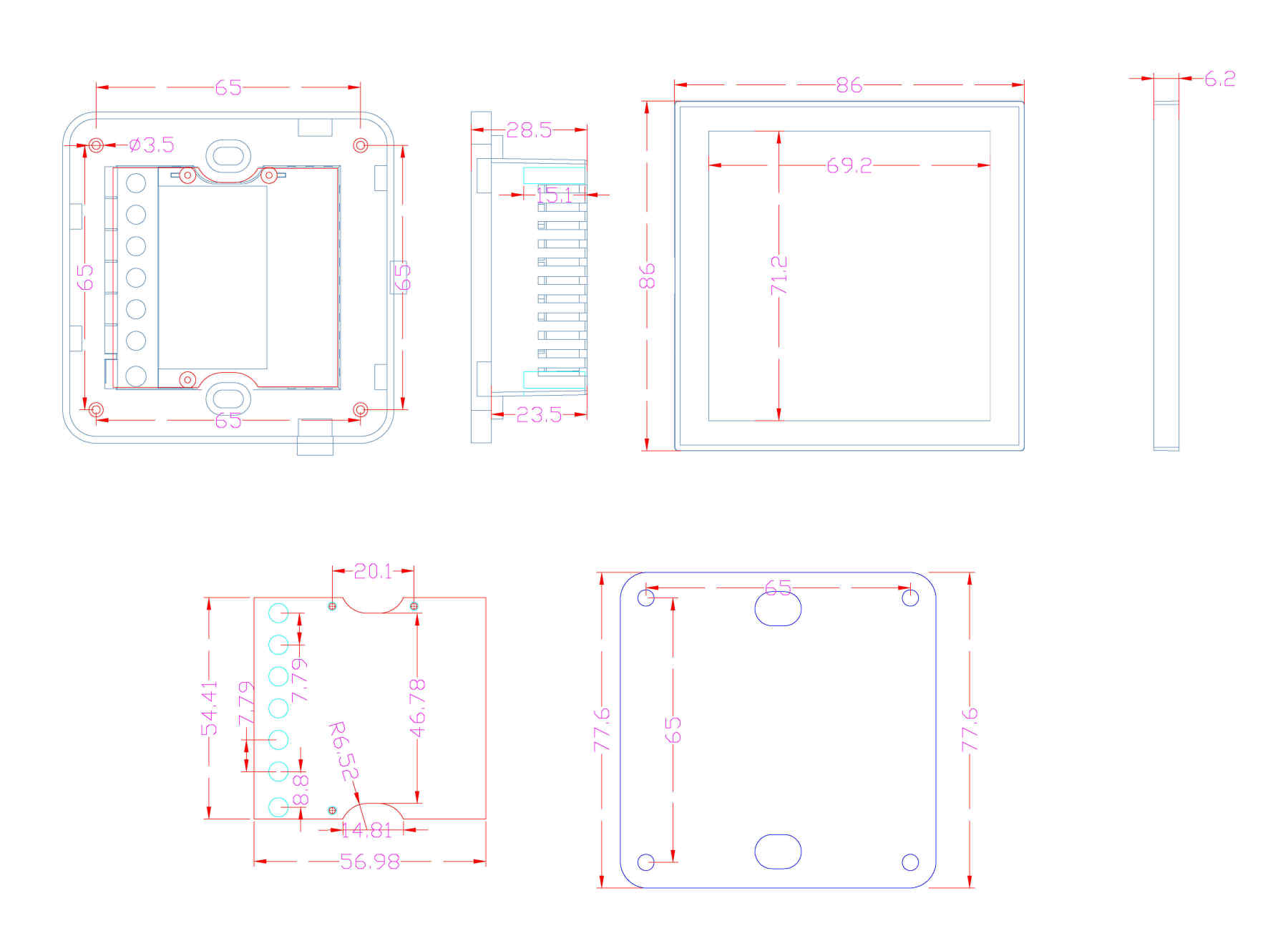 Switch housing accessories PCBA smart home housing-Zhaotesi