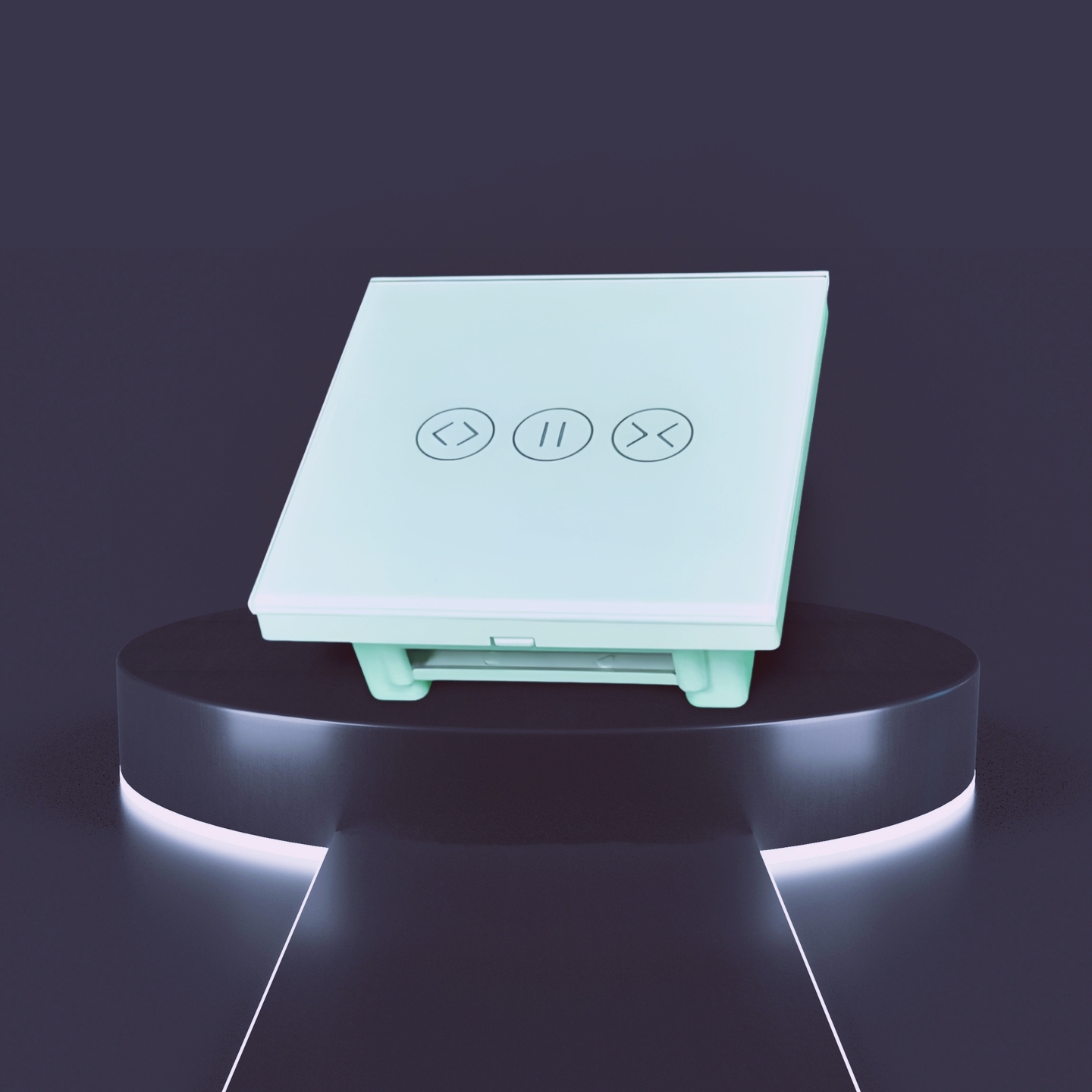 Premium DIY Smart Curtain Switch Housing Kit – PC V0 Fireproof Shell + 3.0mm Tempered Glass Panel (No PCB Included) – Customizable Enclosure for Tuya/Zigbee/Wi-Fi Module Integration – Sleek Black/White Finish