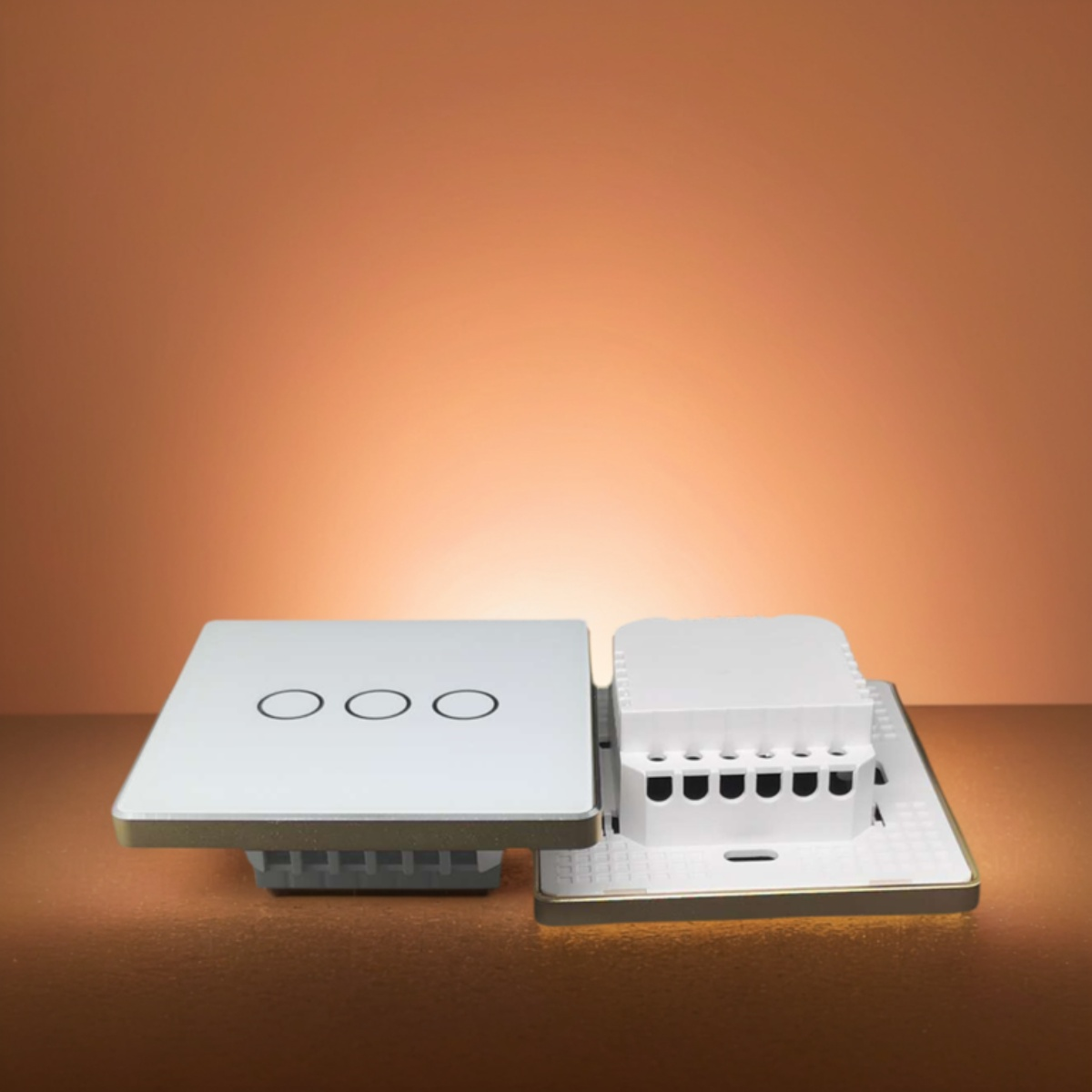 Touch switch General High grade 86 wall smart home switch enclosure with tempered glass panel, Factory Sales-Zhaotesi