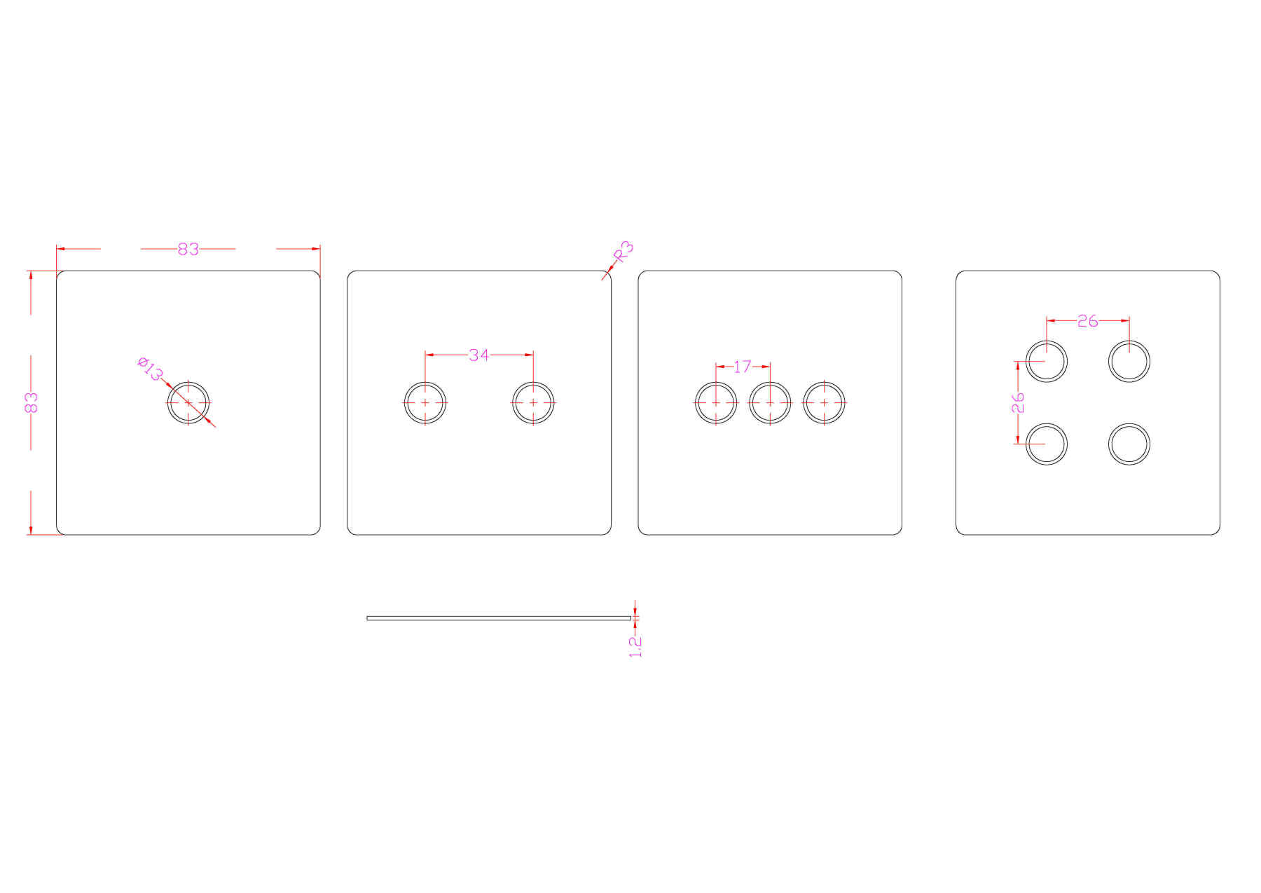 Touch switch General High grade 86 wall smart home switch enclosure with tempered glass panel, Factory Sales-Zhaotesi