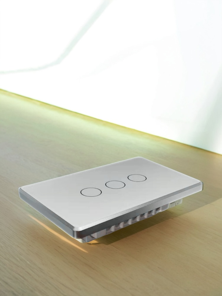 US Standard 120 Smart Home Switch Cover - Exquisite Design,silver white-Zhaotesi