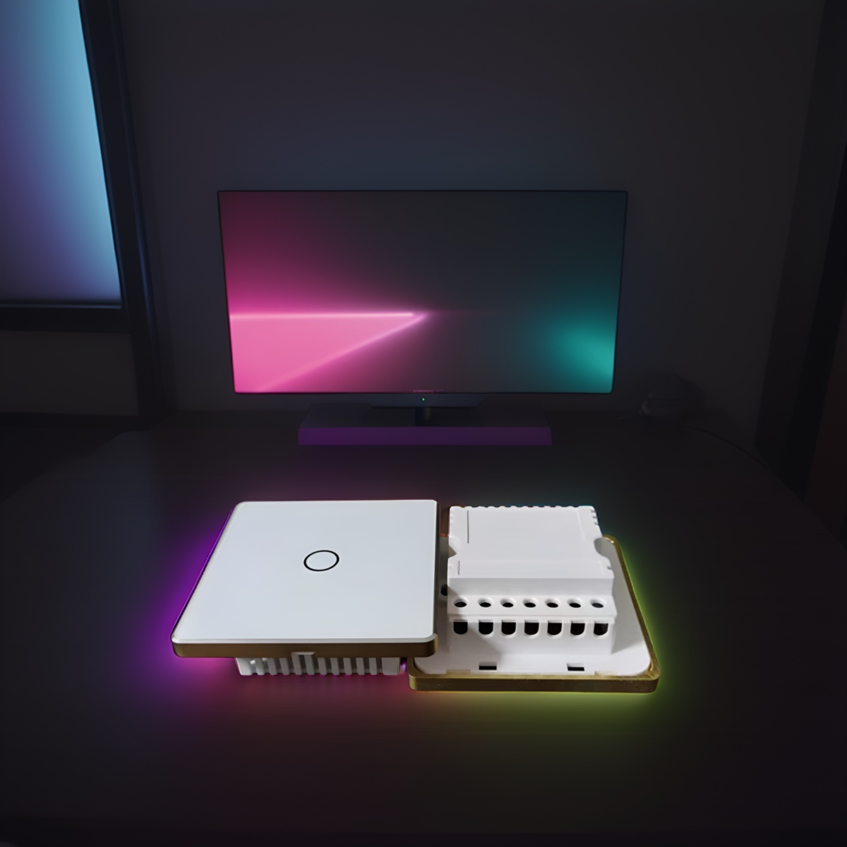 High grade 86 wall smart home switch enclosure with tempered glass panel-Zhaotesi