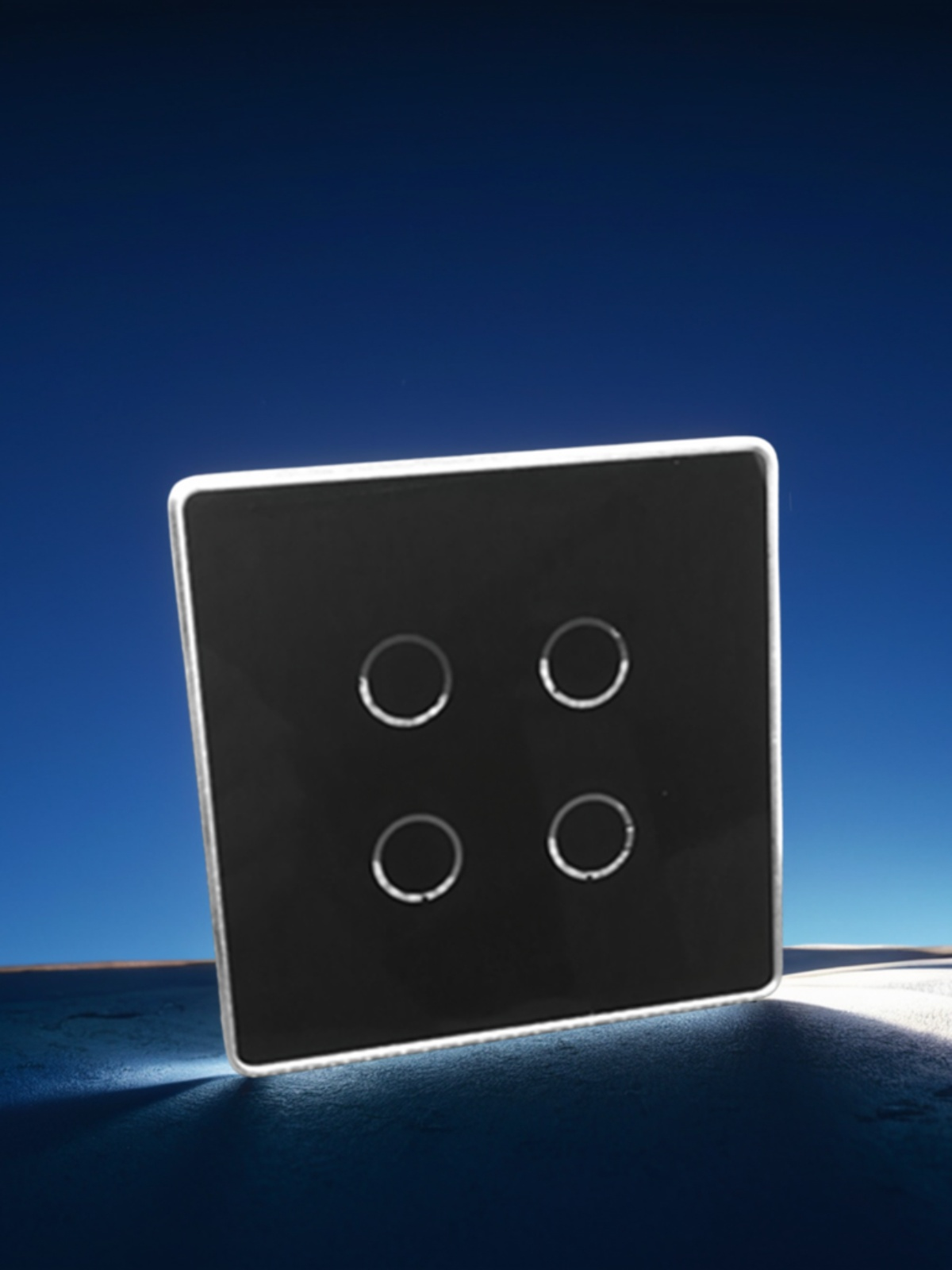 High grade aluminum frame 86 wall smart home switch enclosure with tempered glass panel-Zhaotesi