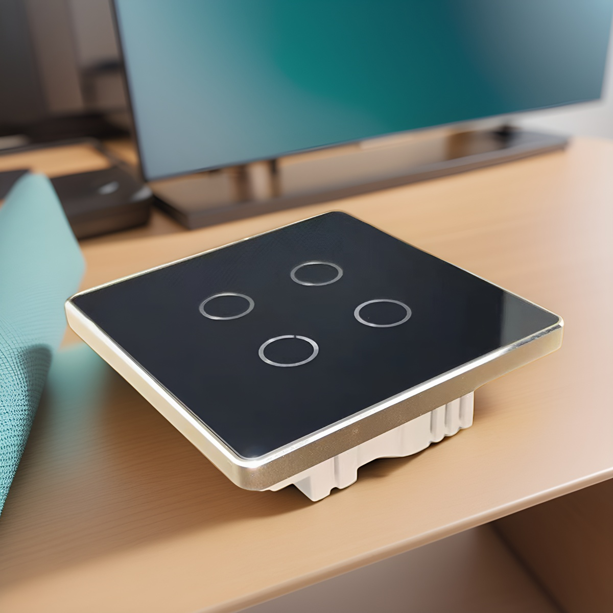 High grade 86 wall smart home switch enclosure with tempered glass panel