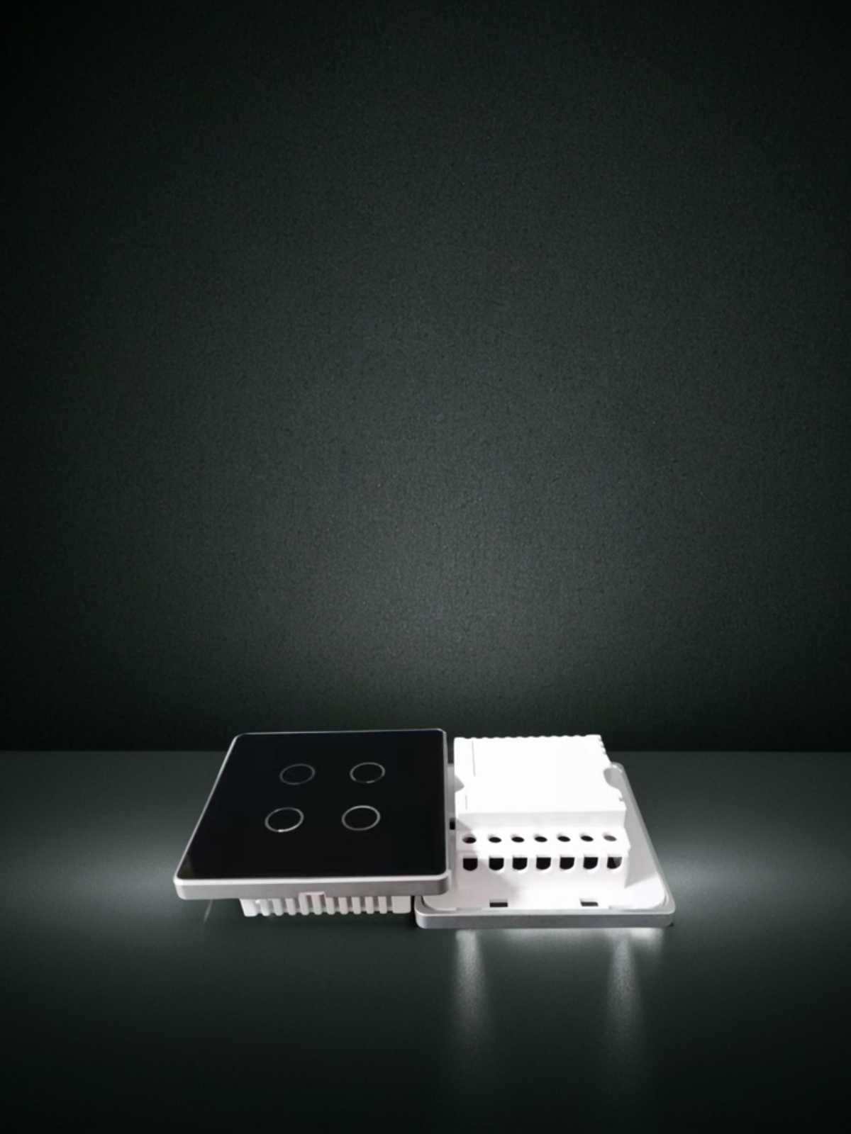 High grade 86 wall smart home switch enclosure with tempered glass panel