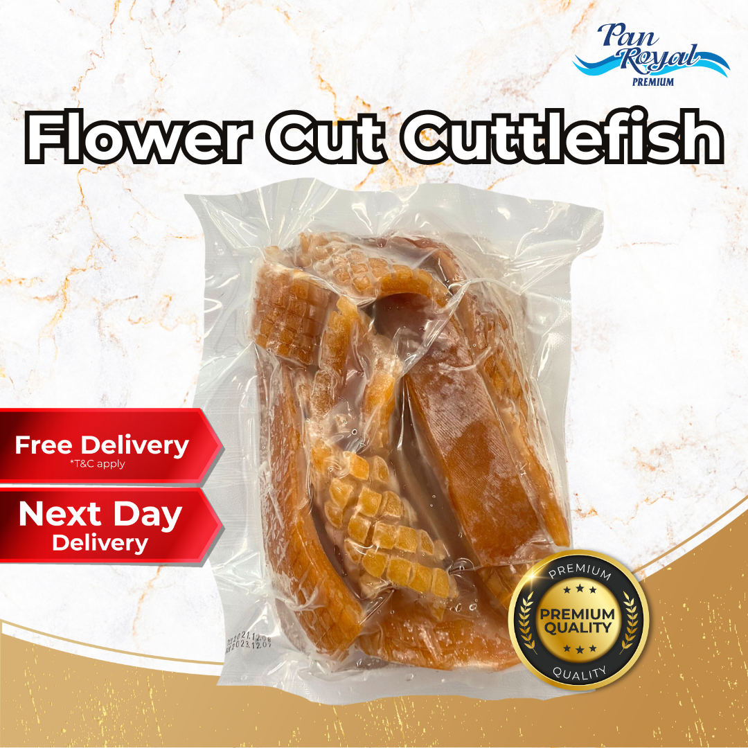 [PAN ROYAL] Frozen Flower Cut Cuttlefish (500g +/-)-Pan Ocean Singapore - Sea Through Us.