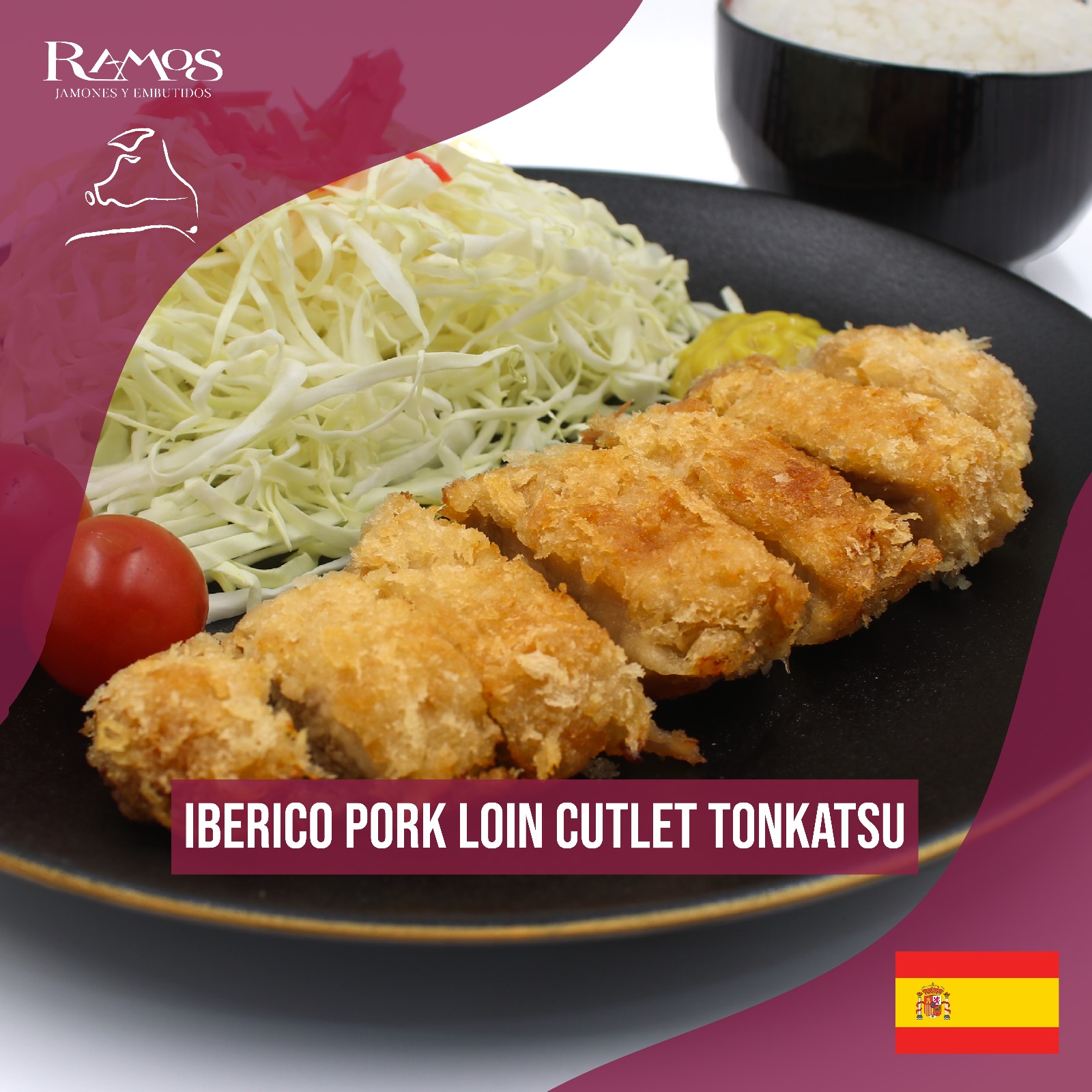 [PAN ROYAL] Frozen Ramos Pork Loin Cutlet Tonkatsu - 2 Pieces x 125g P