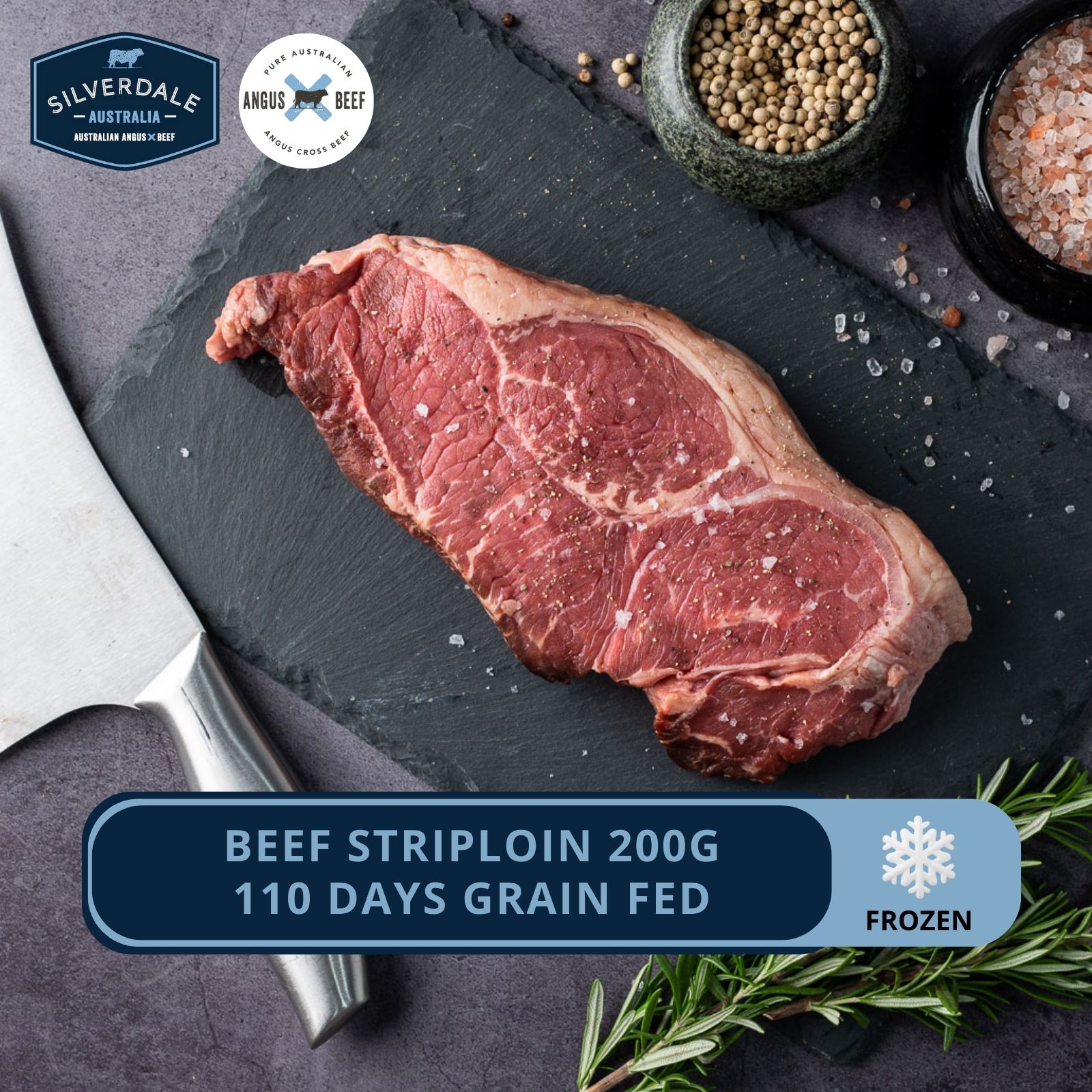 [PAN ROYAL] Frozen Australian 100+Days Grain Feb Beef Striploin 200g ...