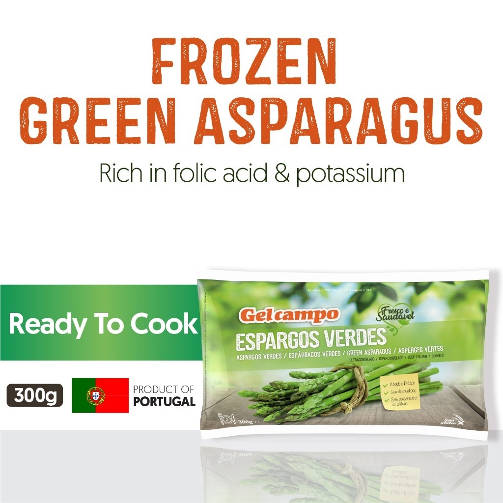 [PAN ROYAL] Frozen Gelcampo Green Asparagus (300g +/-)-Pan Ocean Singapore - Sea Through Us.