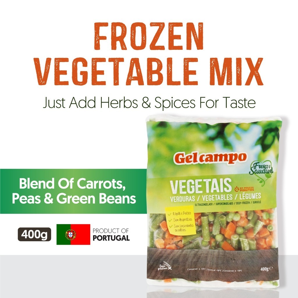 [PAN ROYAL] Frozen Gelcampo 3 Vegetables Mix (400g +/-)-Pan Ocean Singapore - Sea Through Us.