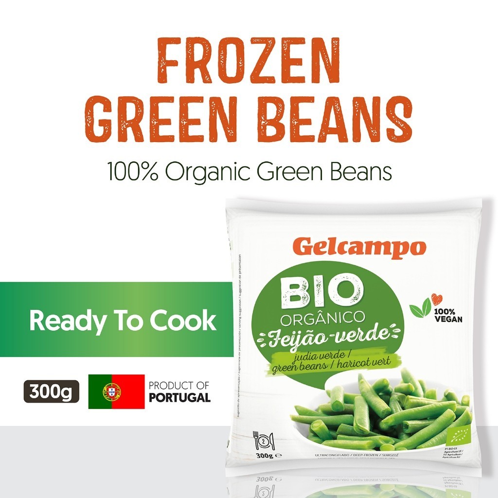 [PAN ROYAL] Frozen Gelcampo Organic Green Beans / Haricots Verts (300g +/-)-Pan Ocean Singapore - Sea Through Us.